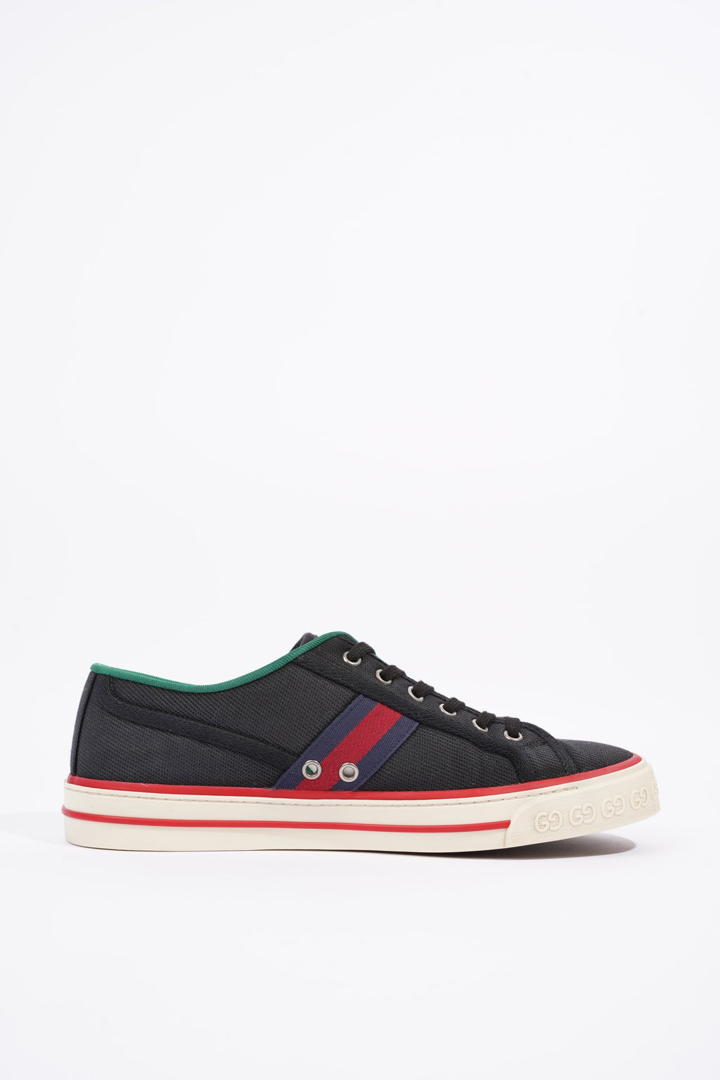 Gucci Mens Tennis 1977 Sneaker Black / Red / Navy EU 42 / UK 8