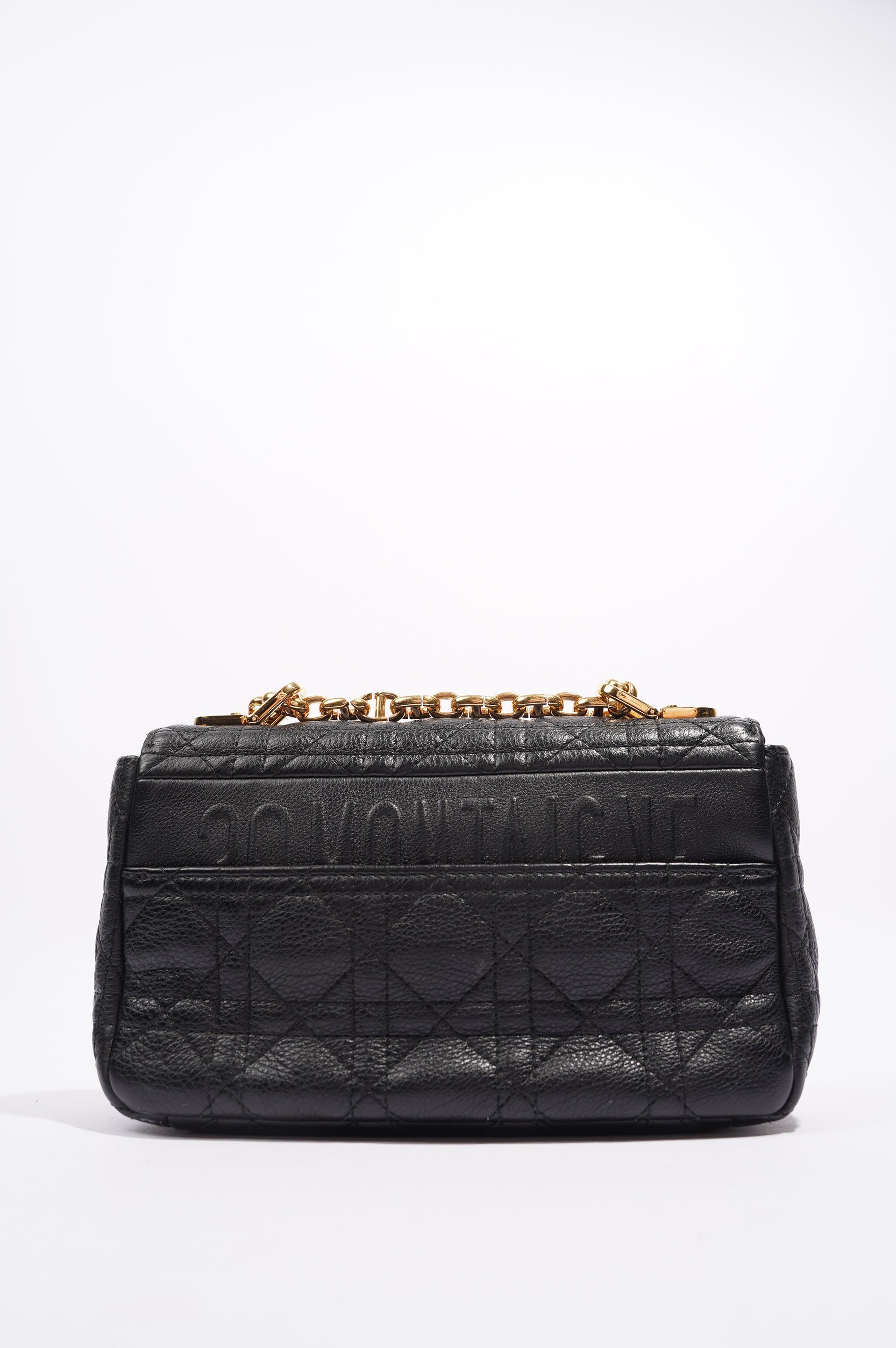 Christian Dior Womens Dior Caro Bag Black Leather Small