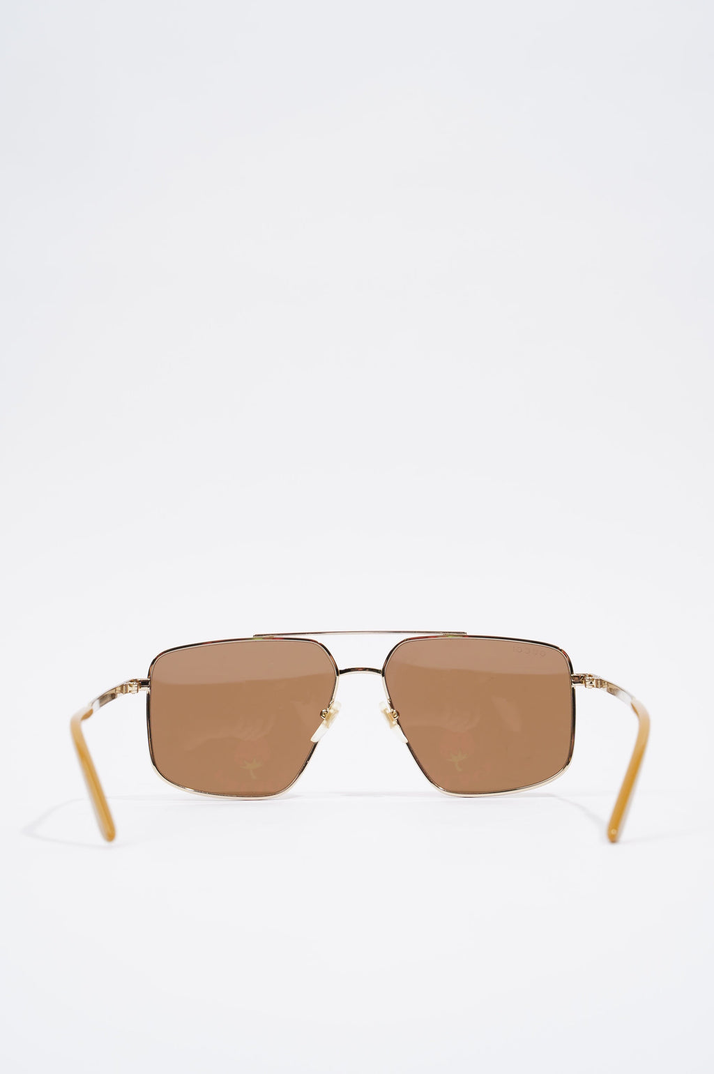 Gucci Womens Aviator Sunglasses Metallic Base Metal 145