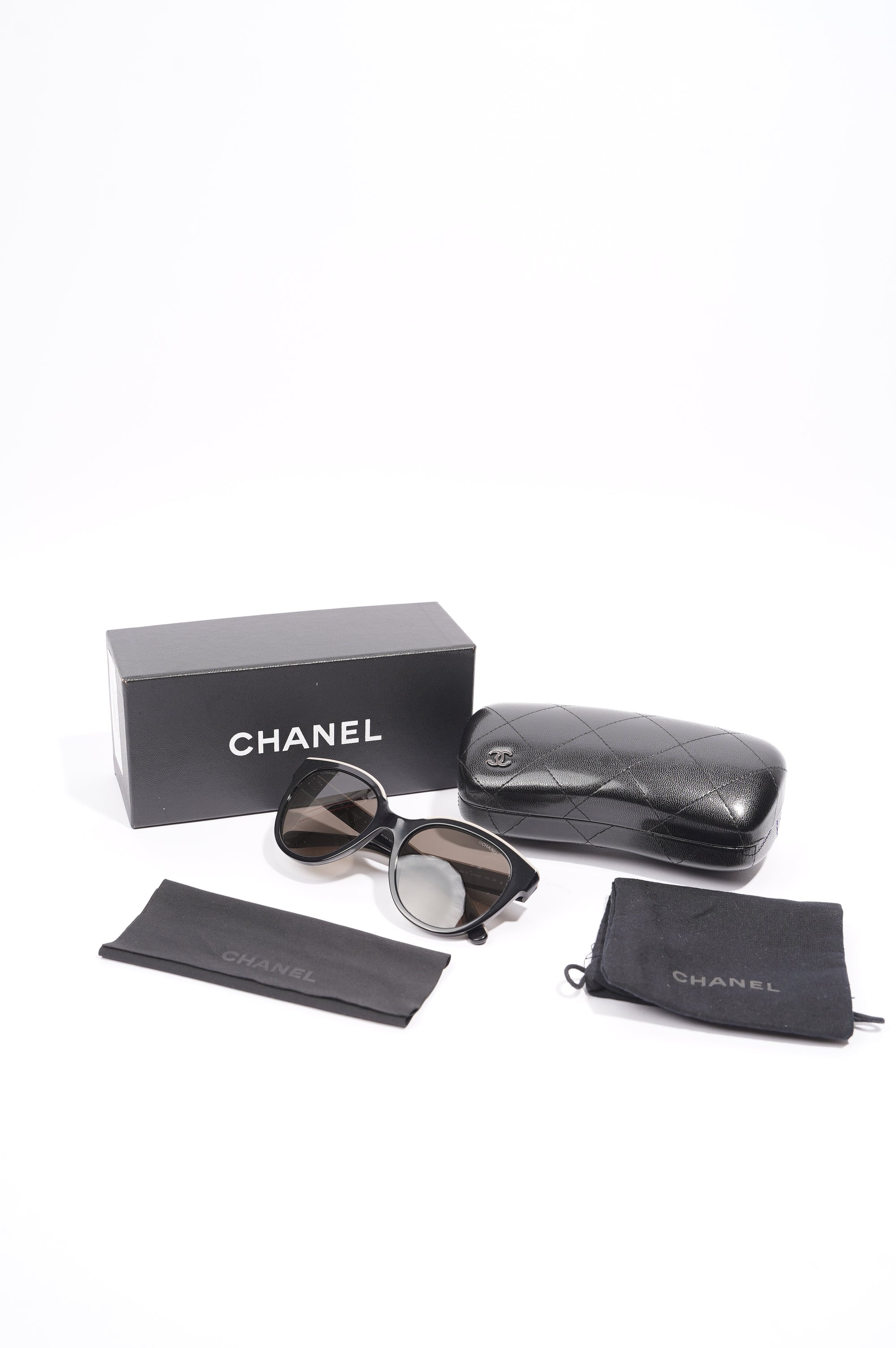 Chanel Butterfly Sunglasses Black Acetate 140