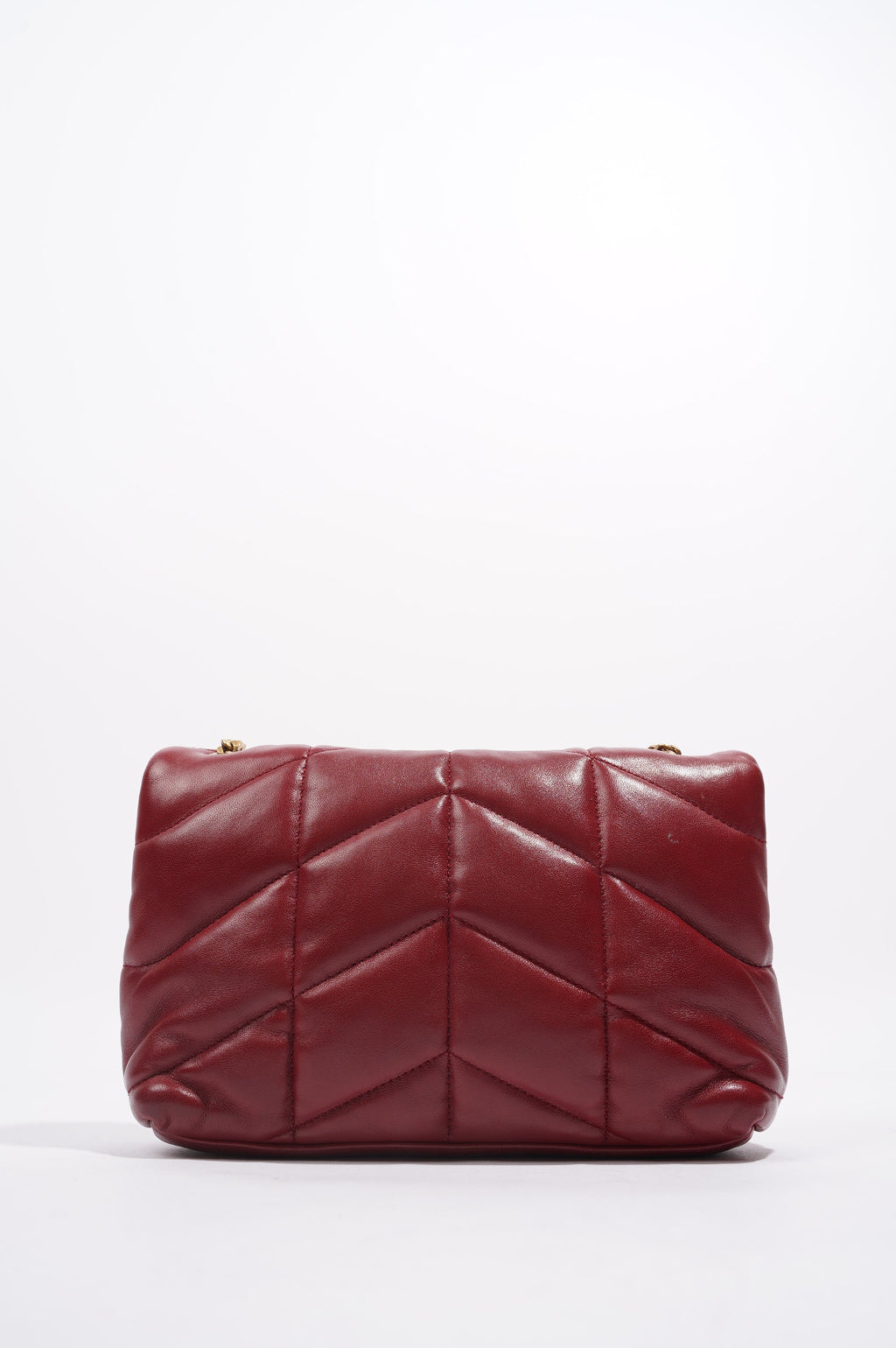 Saint Laurent Womens Lou Lou Puffer Red / Gold Toy