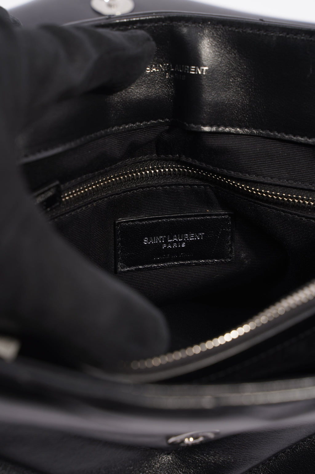 Saint Laurent Womens Lou Lou Bag Black Leather Medium
