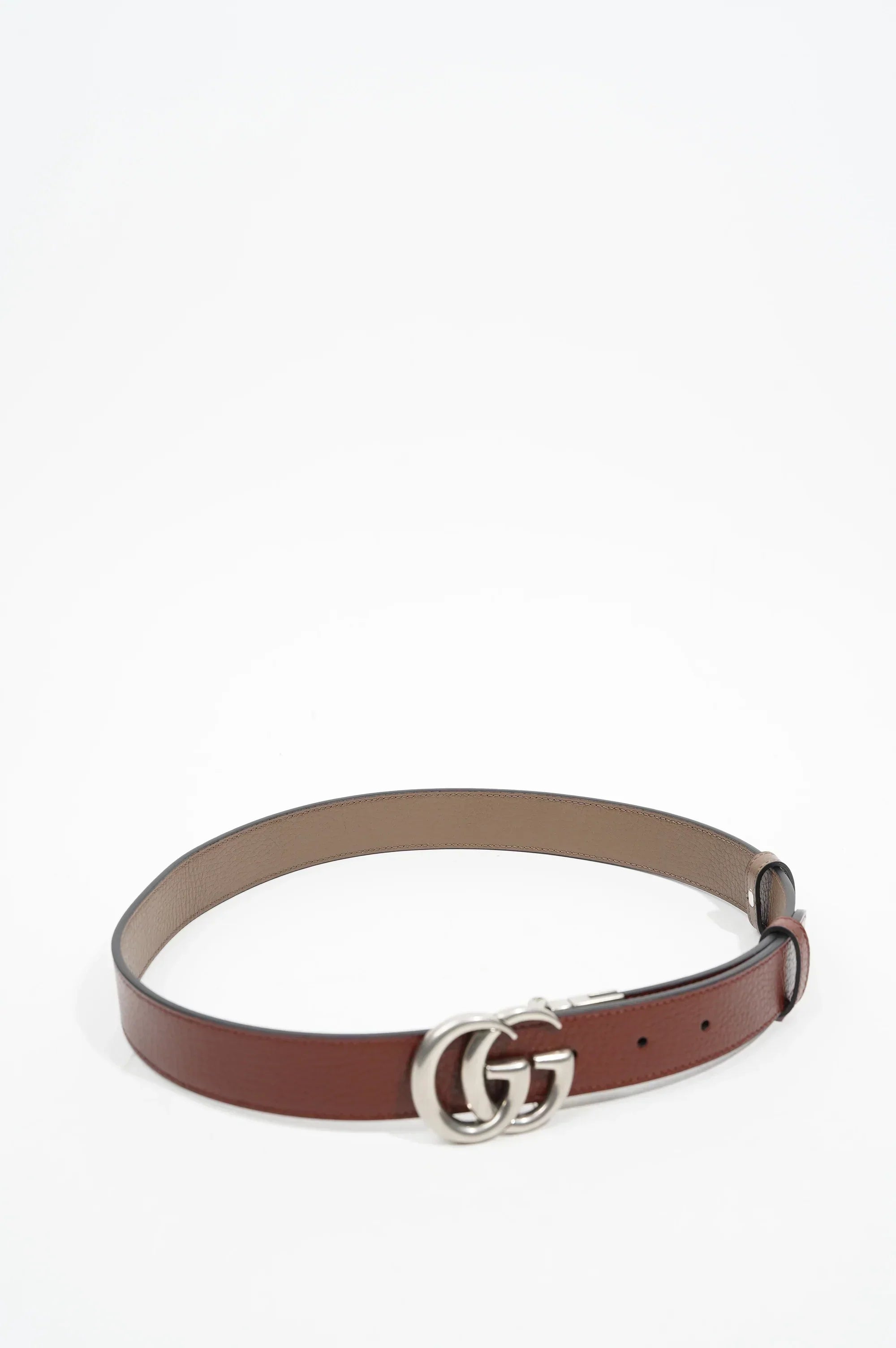 Gucci Mens GG Marmont Reversible Thin Belt