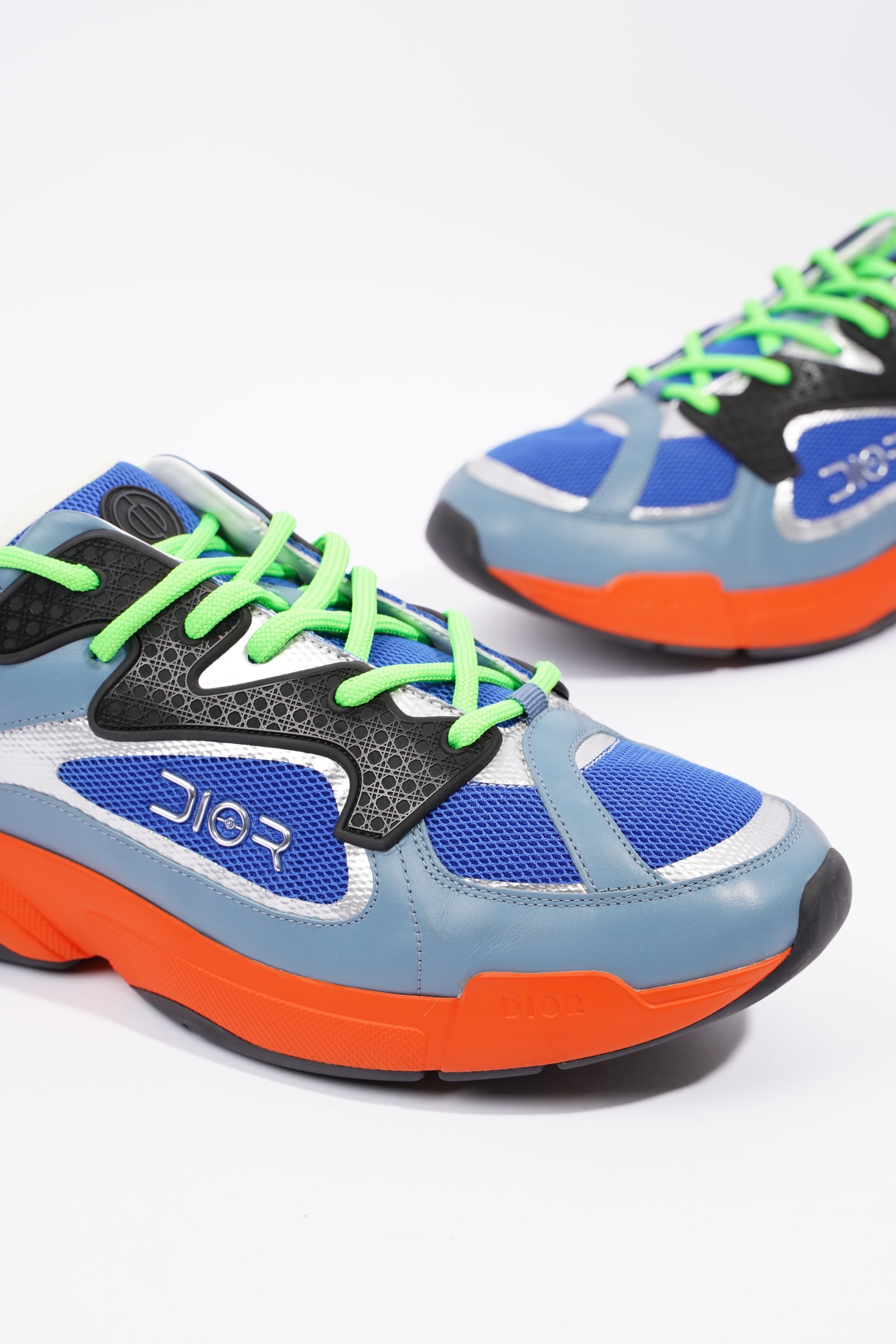 Christian Dior Mens B24 Sorayama Low Top Blue / Orange / Green EU 44 / UK 10