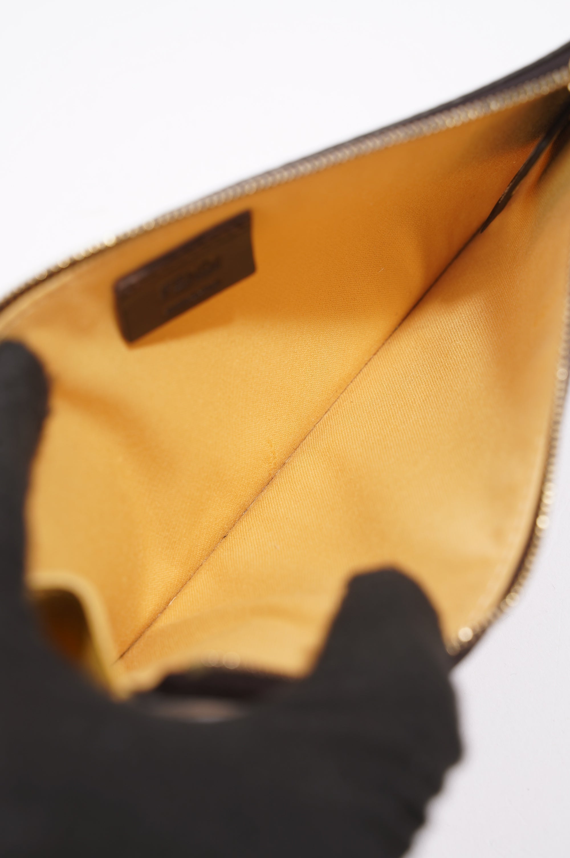 Fendi Strap Wrist Pouch Monogram Canvas