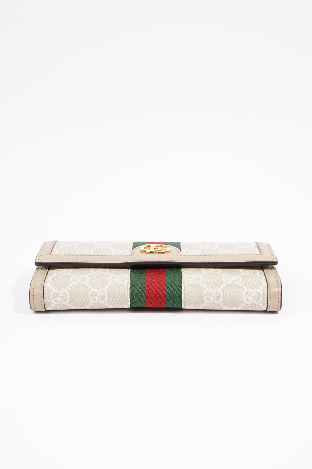 Gucci Ophidia Continental Wallet Oatmeal Leather