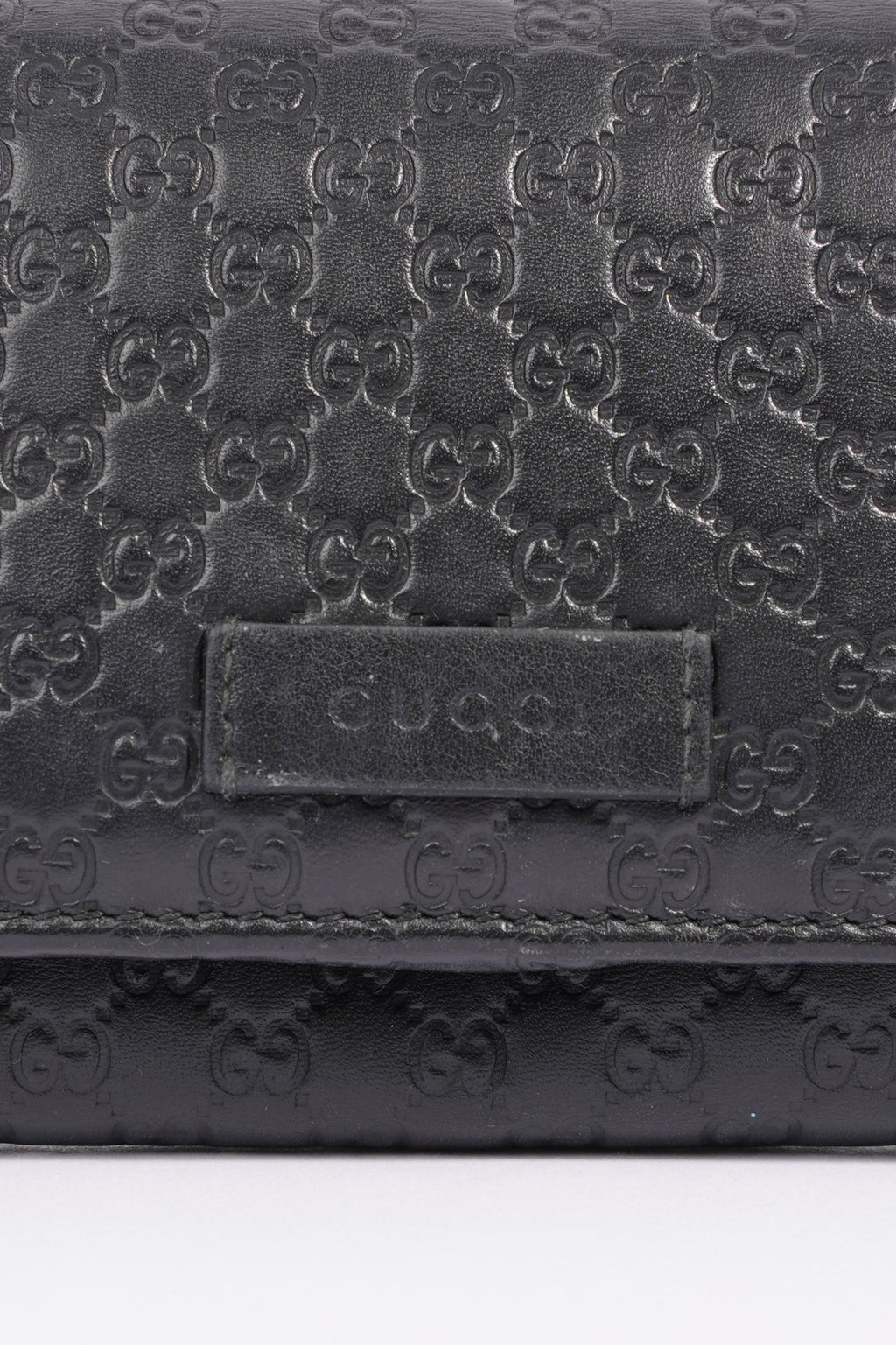 Gucci Bi-Fold Wallet Guccissima Black Leather