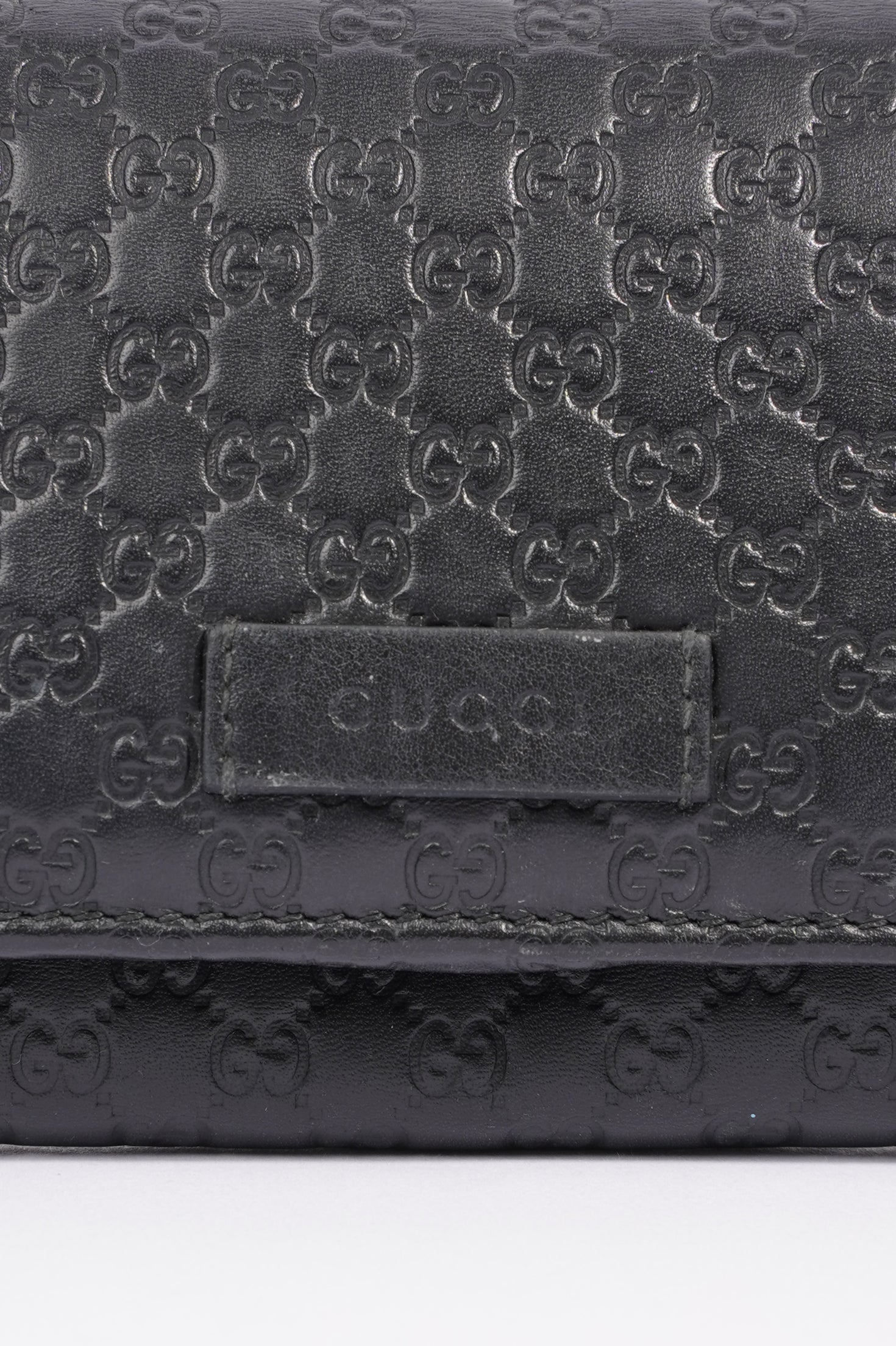 Gucci Bi-Fold Wallet Guccissima Black Leather