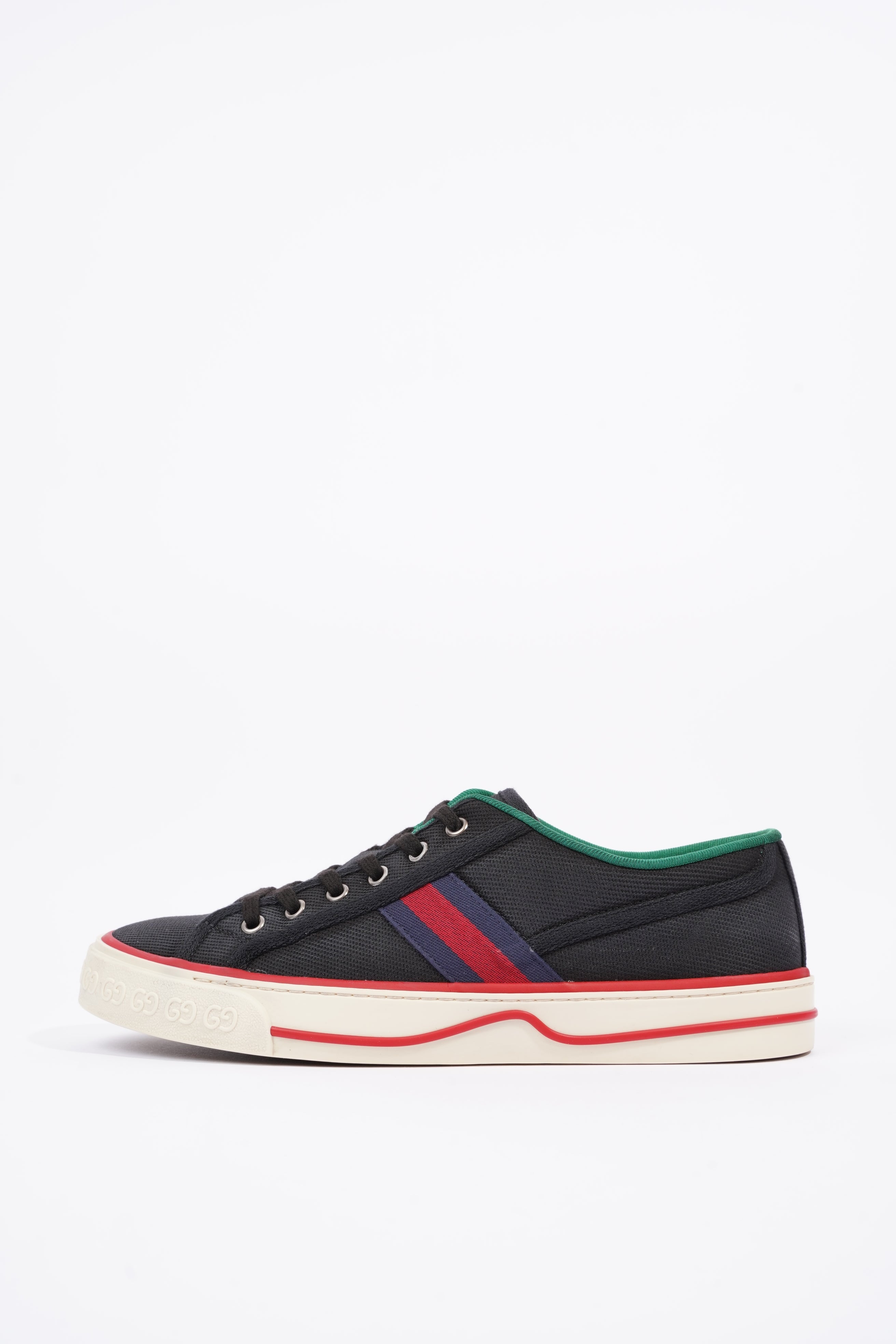 Gucci Mens Tennis 1977 Sneaker Black / Red / Navy EU 42 / UK 8