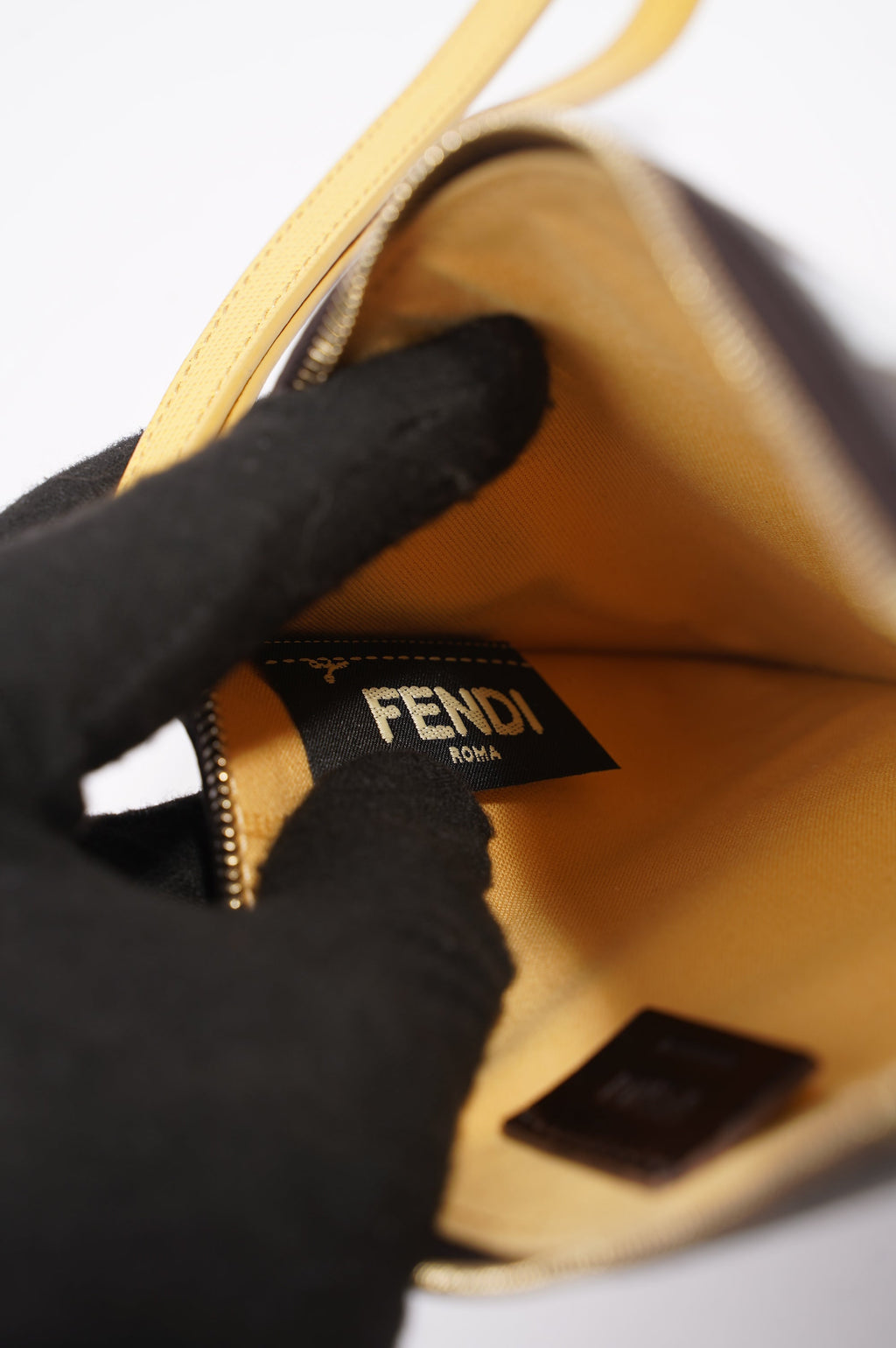 Fendi Strap Wrist Pouch Monogram Canvas