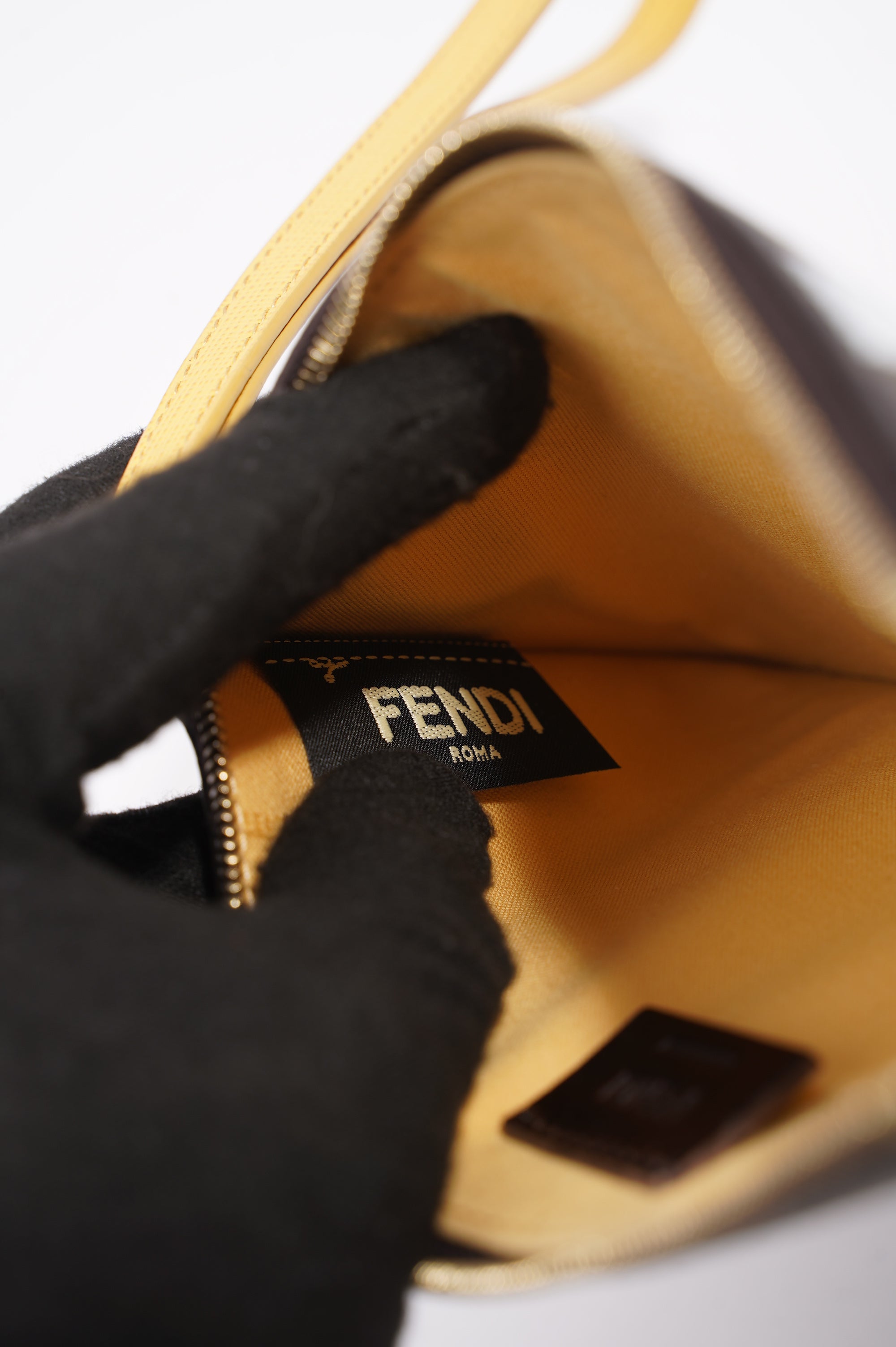 Fendi Strap Wrist Pouch Monogram Canvas