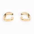 Saint Laurent Chain Link Earrings Gold Finish Base Metal