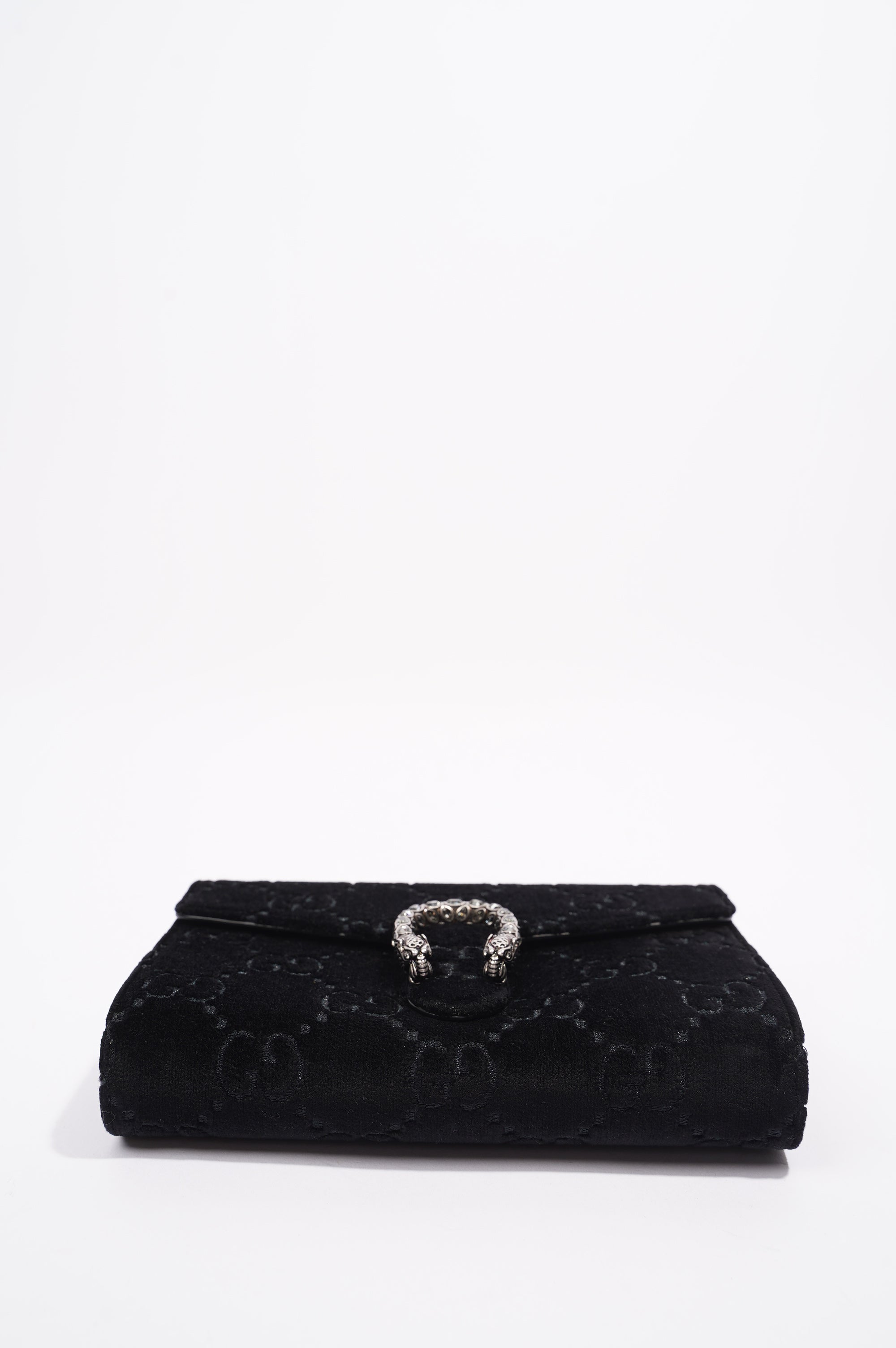 Gucci Dionysus GG Chain Wallet Black Velvet