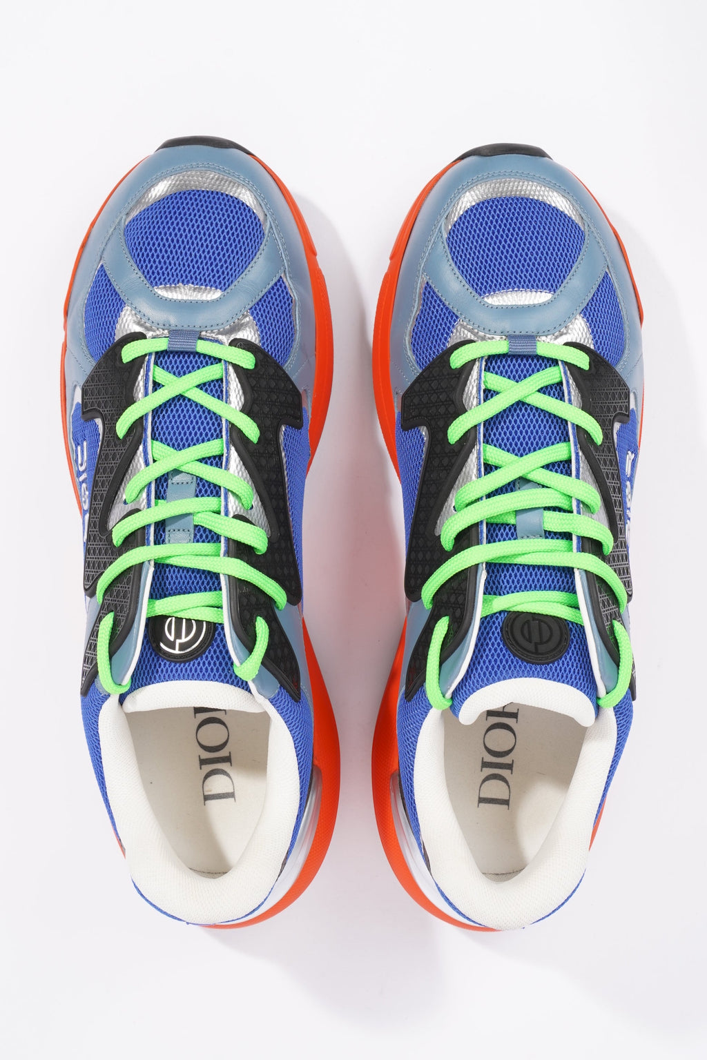 Christian Dior Mens B24 Sorayama Low Top Blue / Orange / Green EU 44 / UK 10