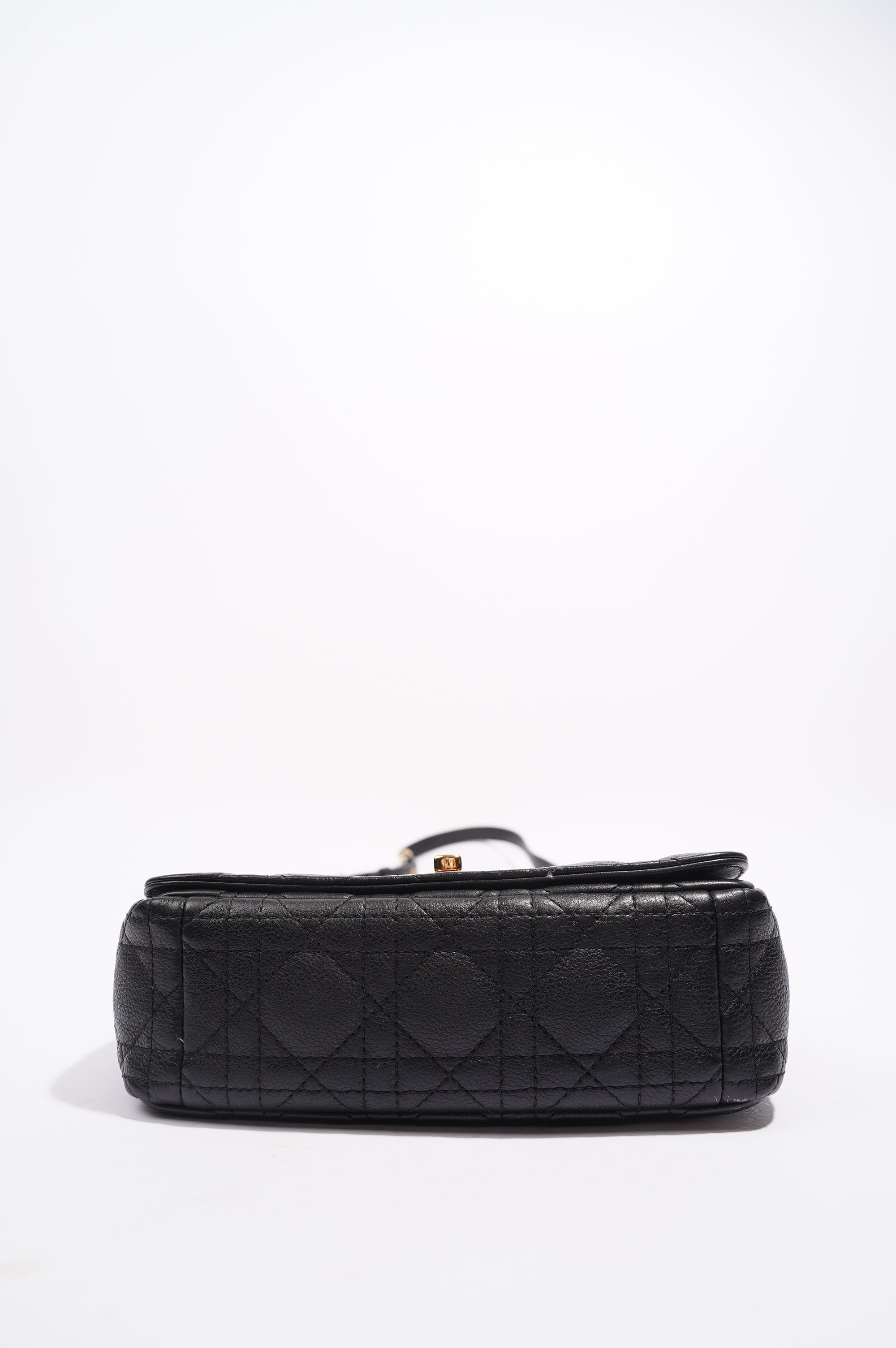 Christian Dior Womens Dior Caro Bag Black Leather Small