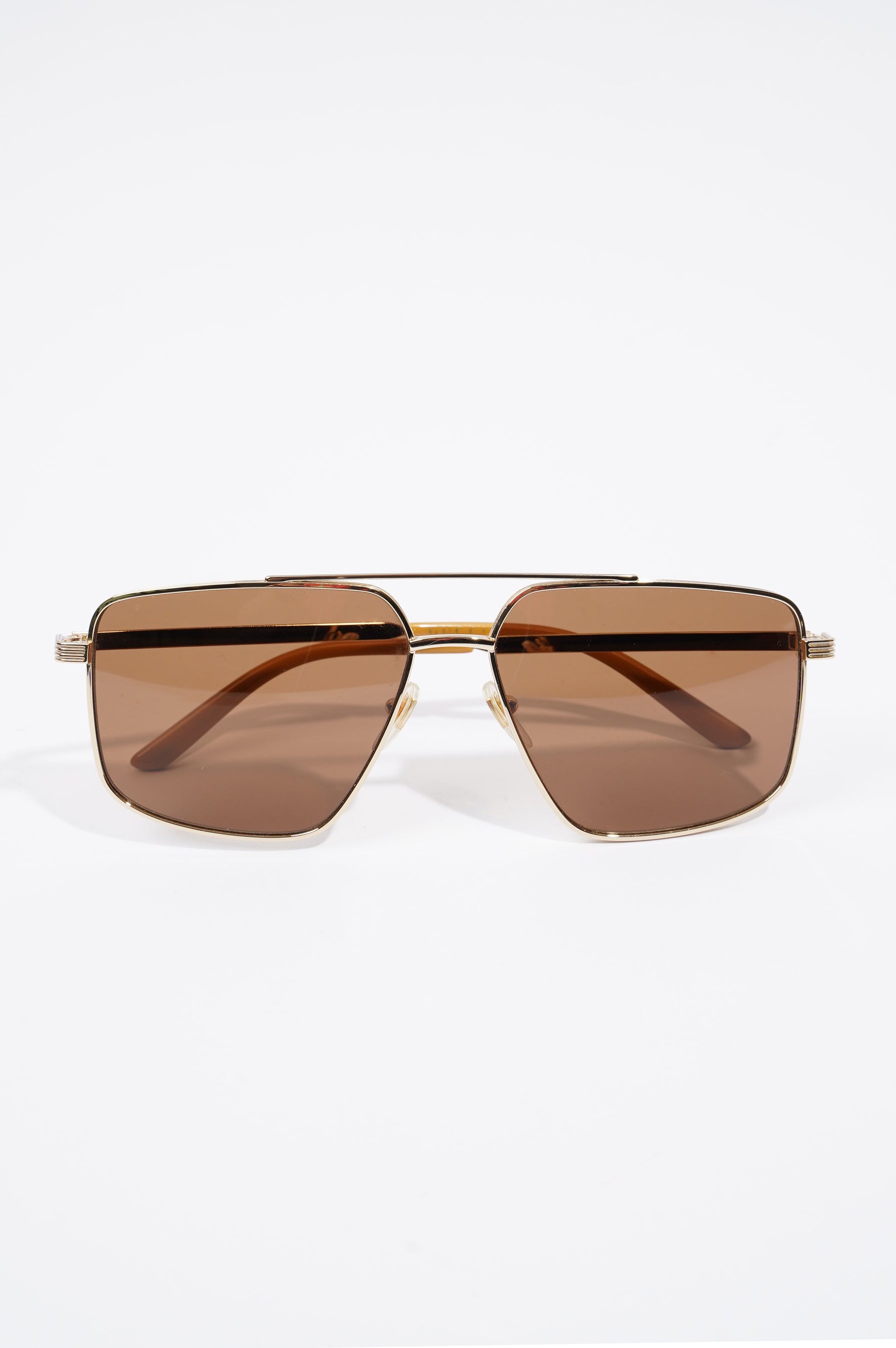 Gucci Womens Aviator Sunglasses Metallic Base Metal 145