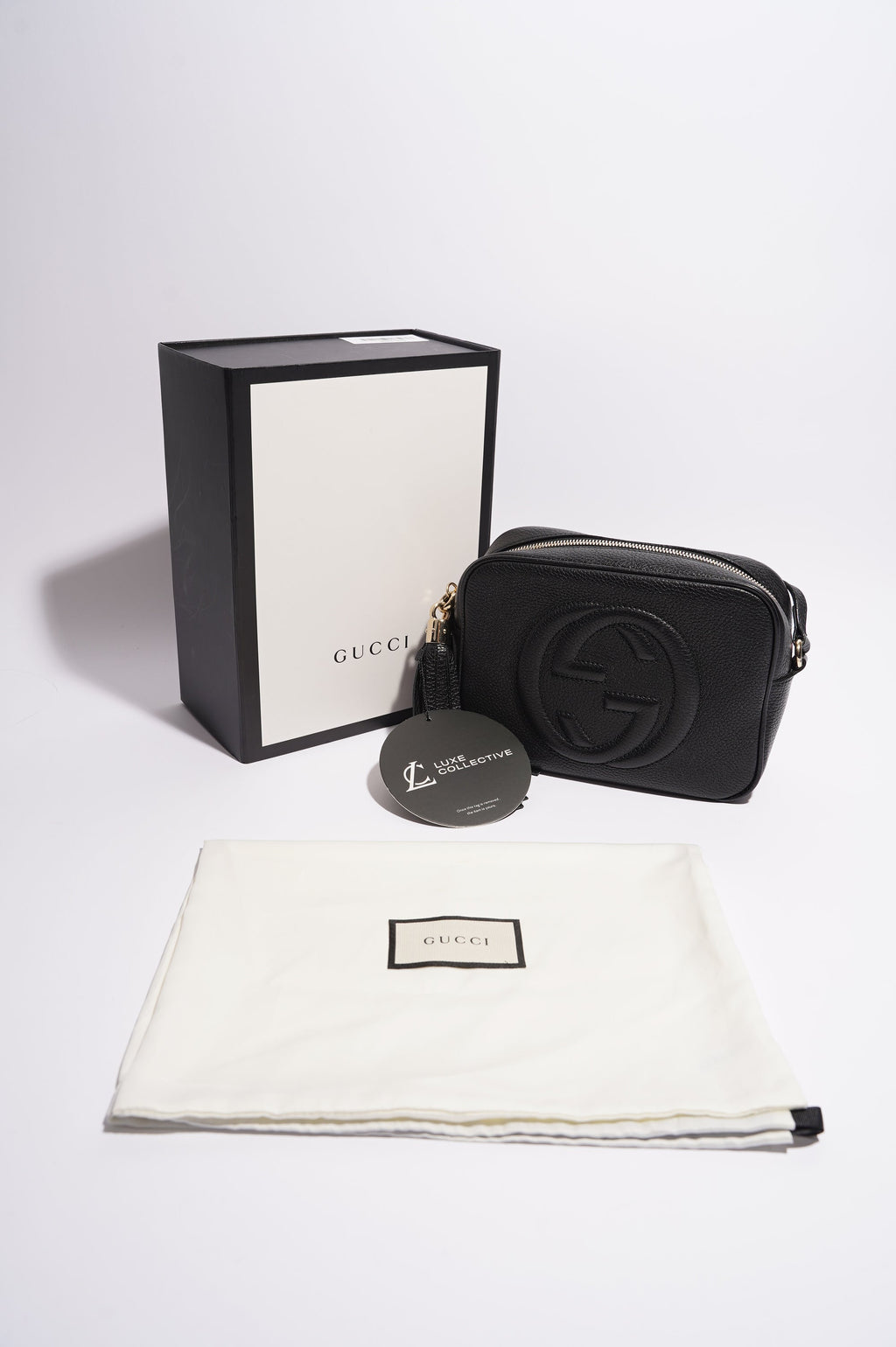 Gucci Womens Soho Bag Black Leather Small