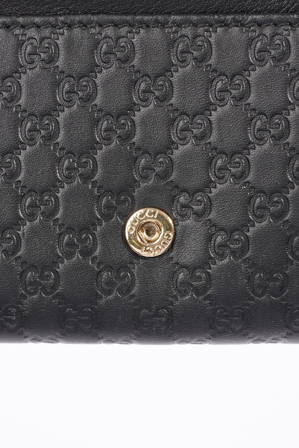 Gucci Bi-Fold Wallet Guccissima Black Leather