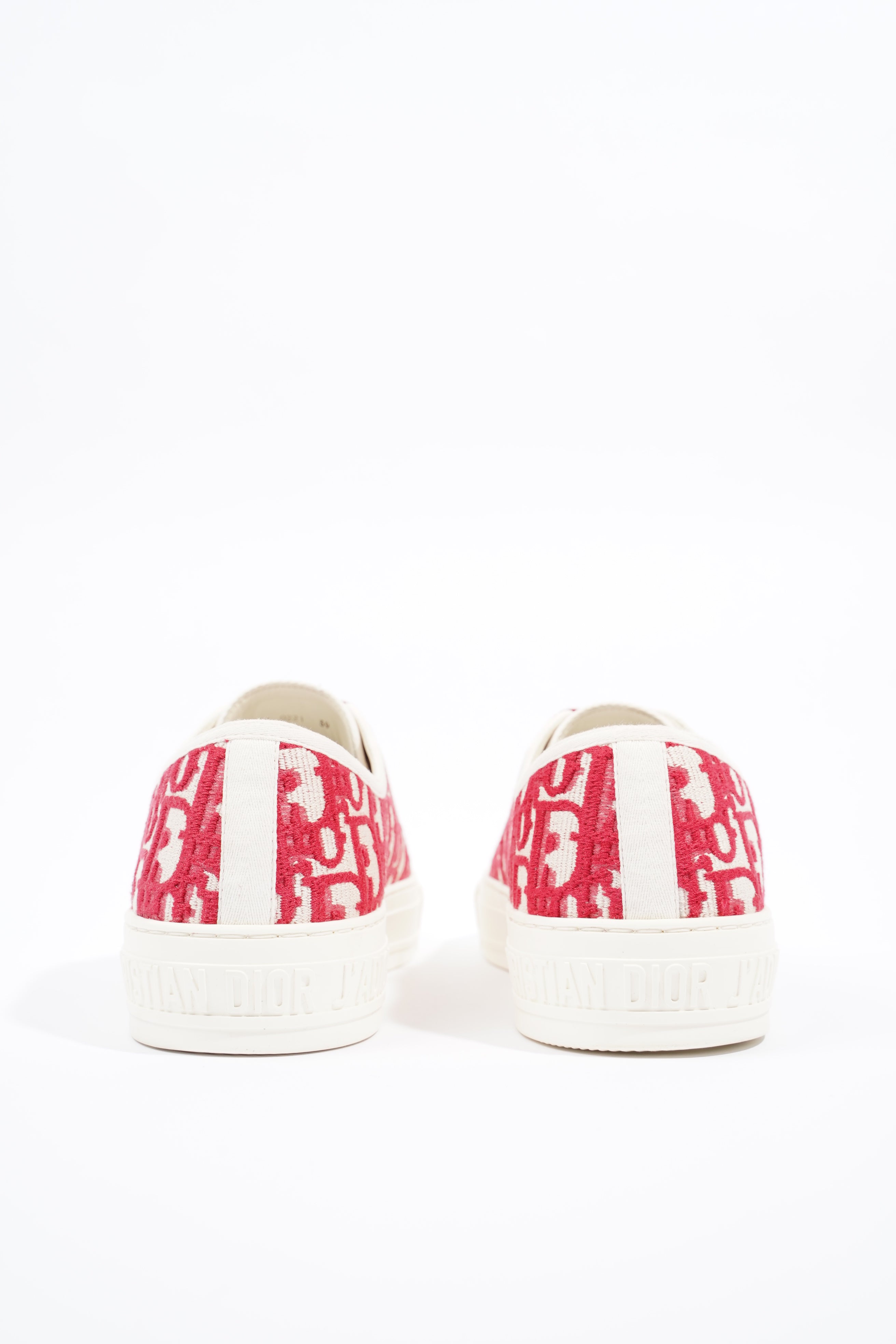Christian Dior Womens Walk n' Dior White / Red / Oblique EU 39 / UK 6