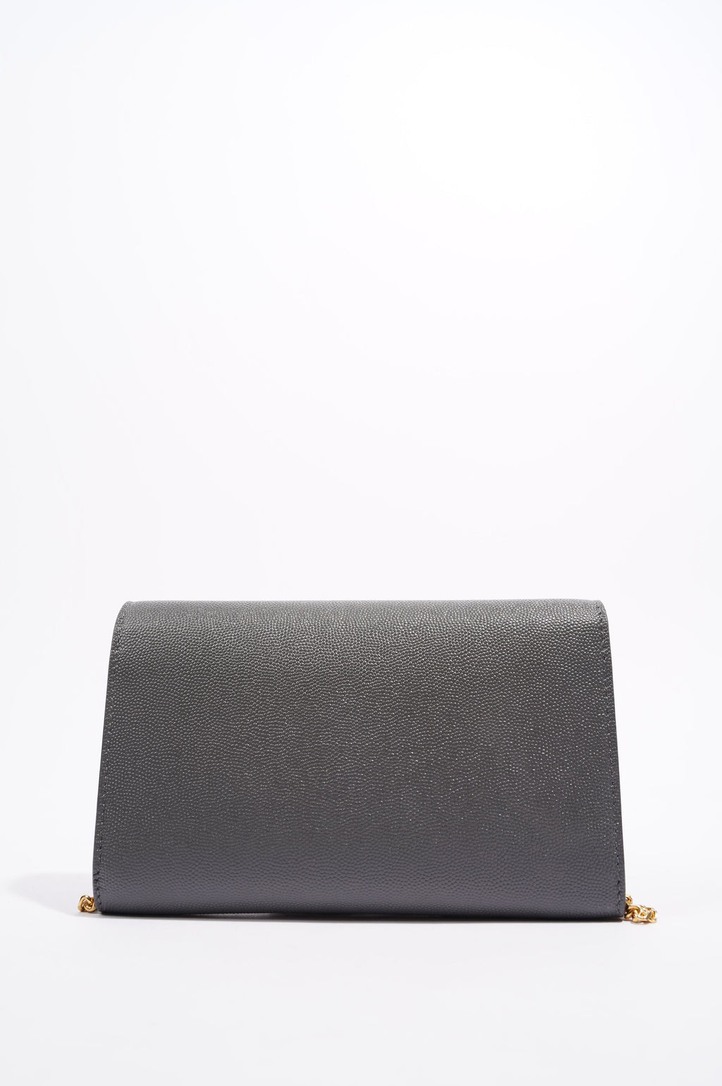 Saint Laurent Womens Uptown Chain Wallet Grey
