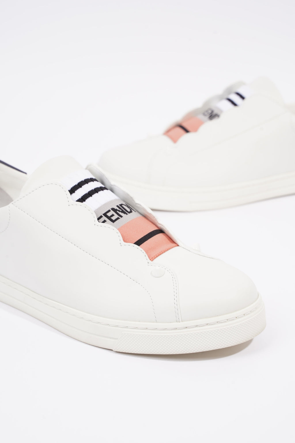 Fendi Womens Leather Sneakers White EU 39 / UK 6