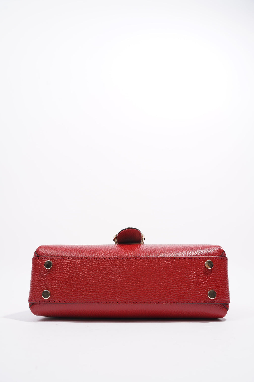 Gucci Womens Interlocking Dollar Bag Red Leather Small