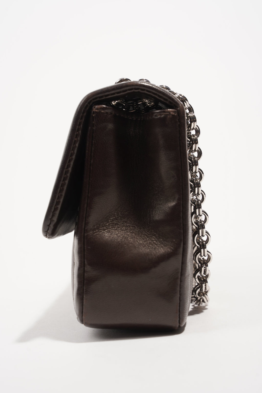 Chanel Womens Mademoiselle East West Bag Dark Brown