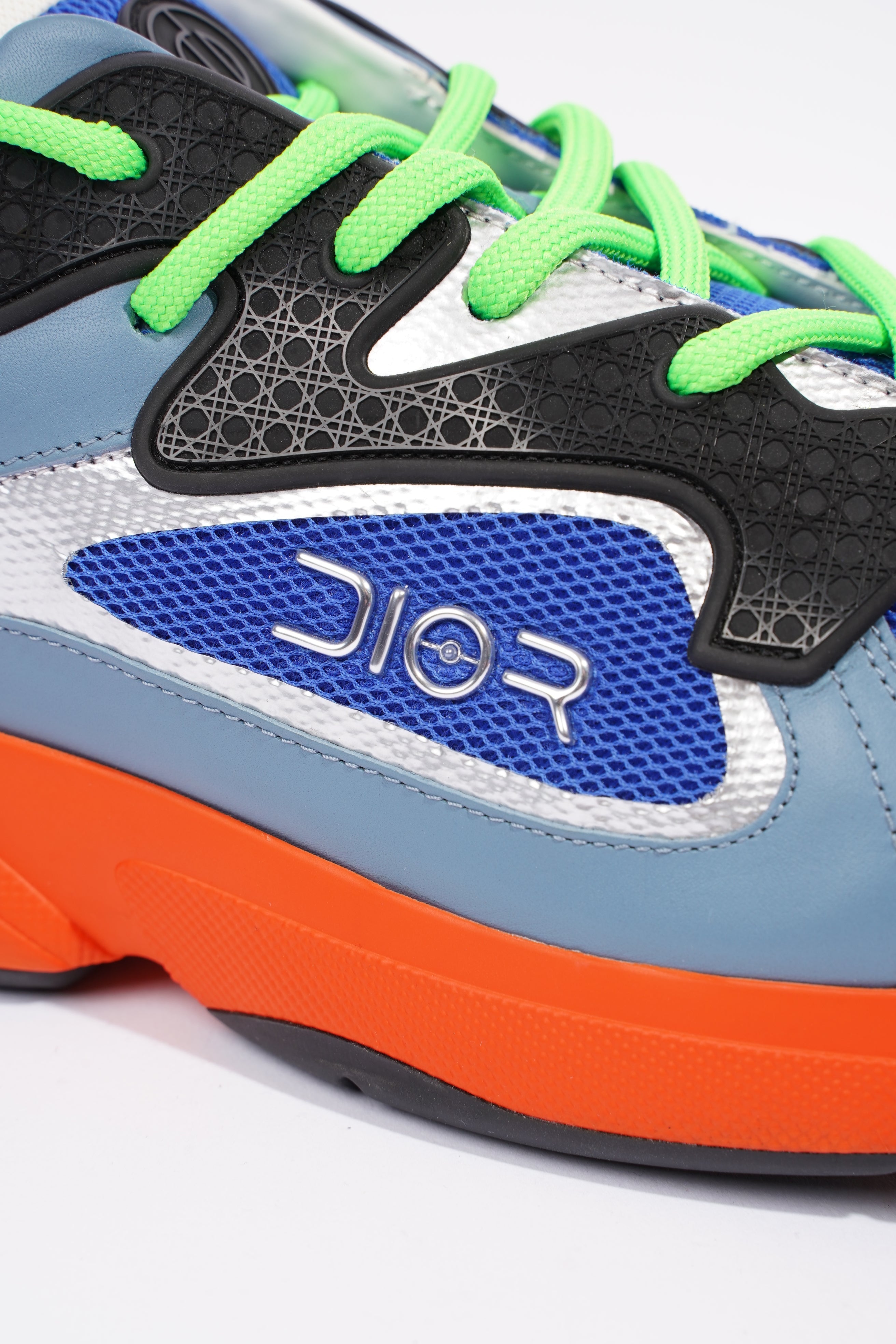 Christian Dior Mens B24 Sorayama Low Top Blue / Orange / Green EU 44 / UK 10