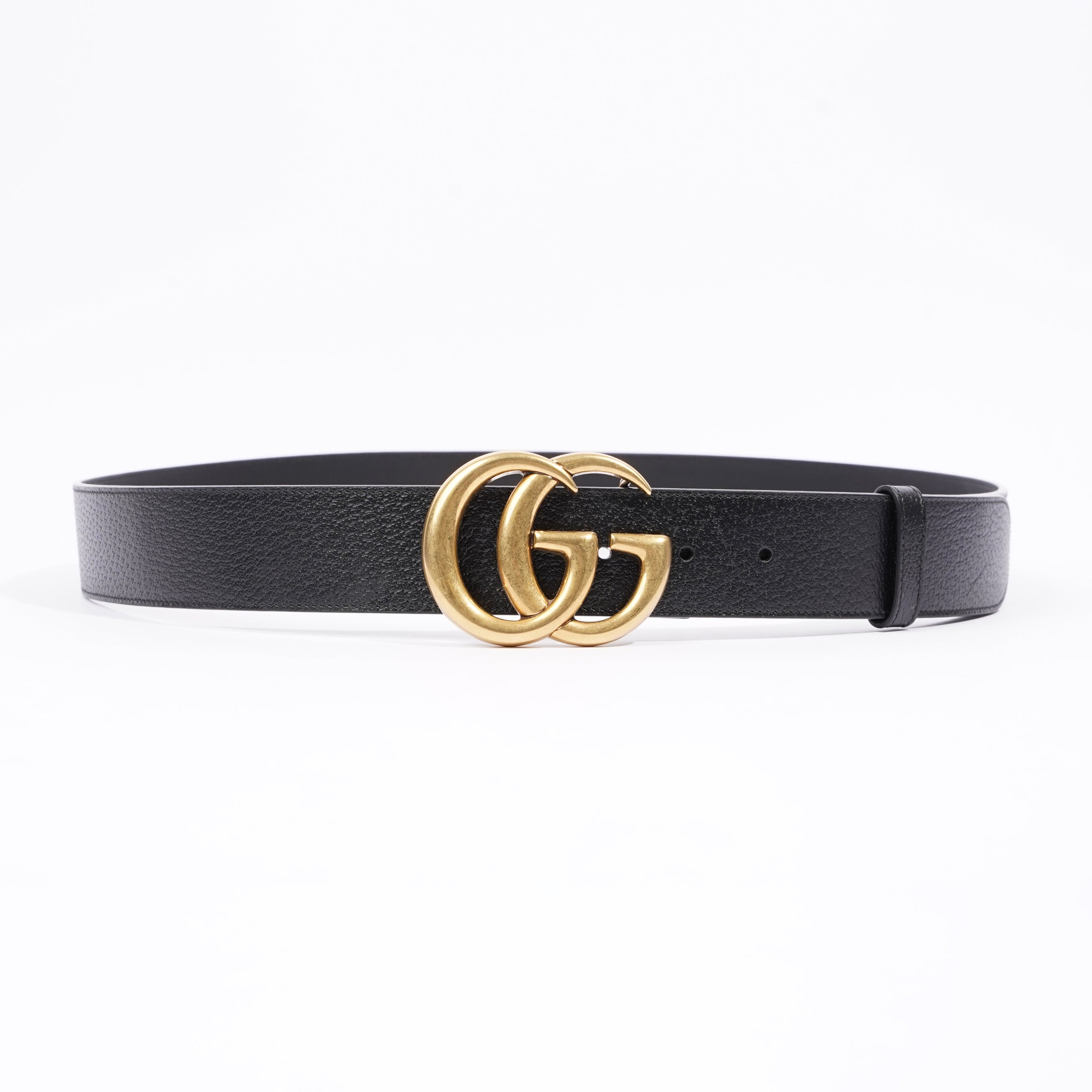 Gucci Womens Marmont Belt Black Leather 110cm - 44"