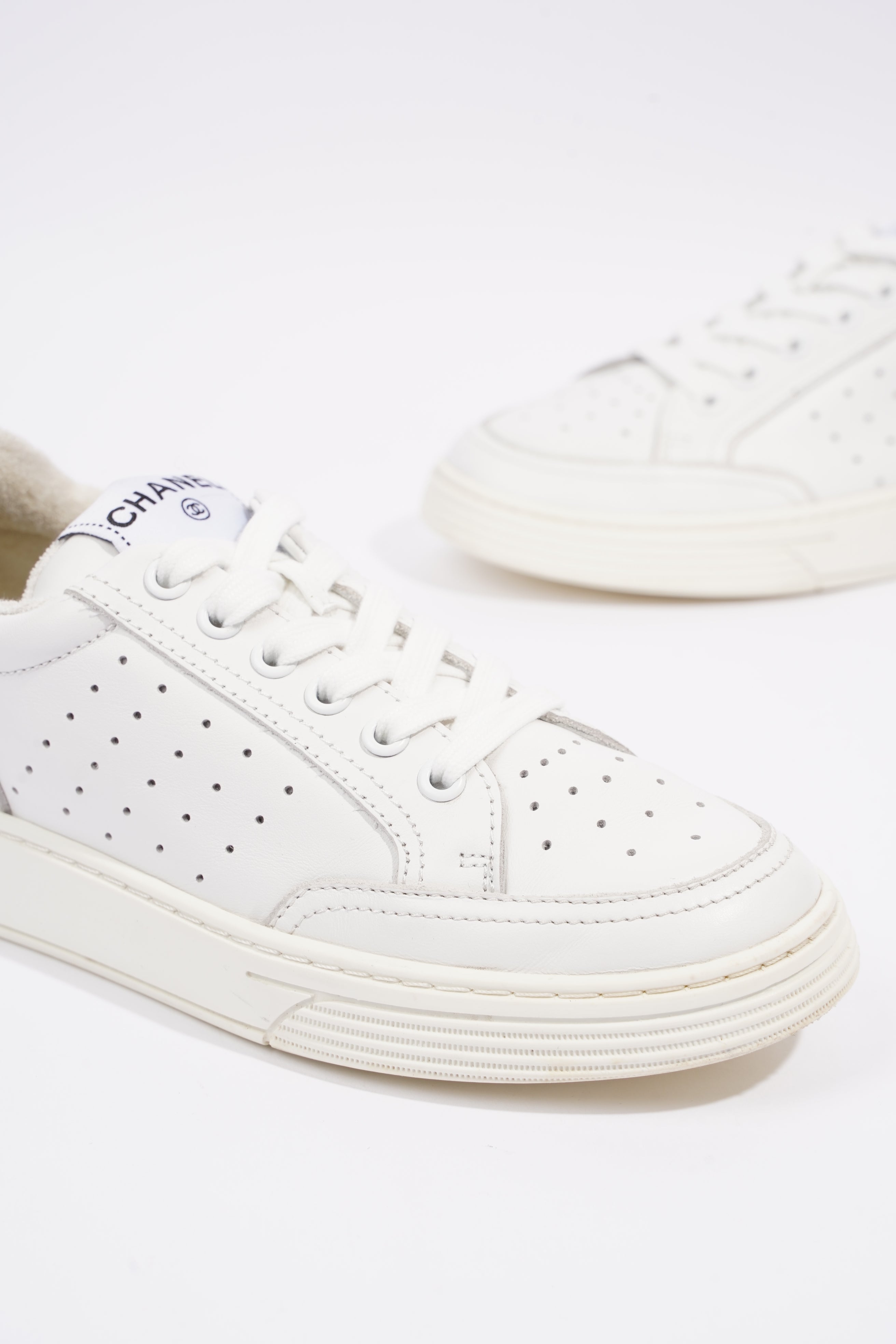 Chanel Womens Logo Runners White EU 38 / UK 5