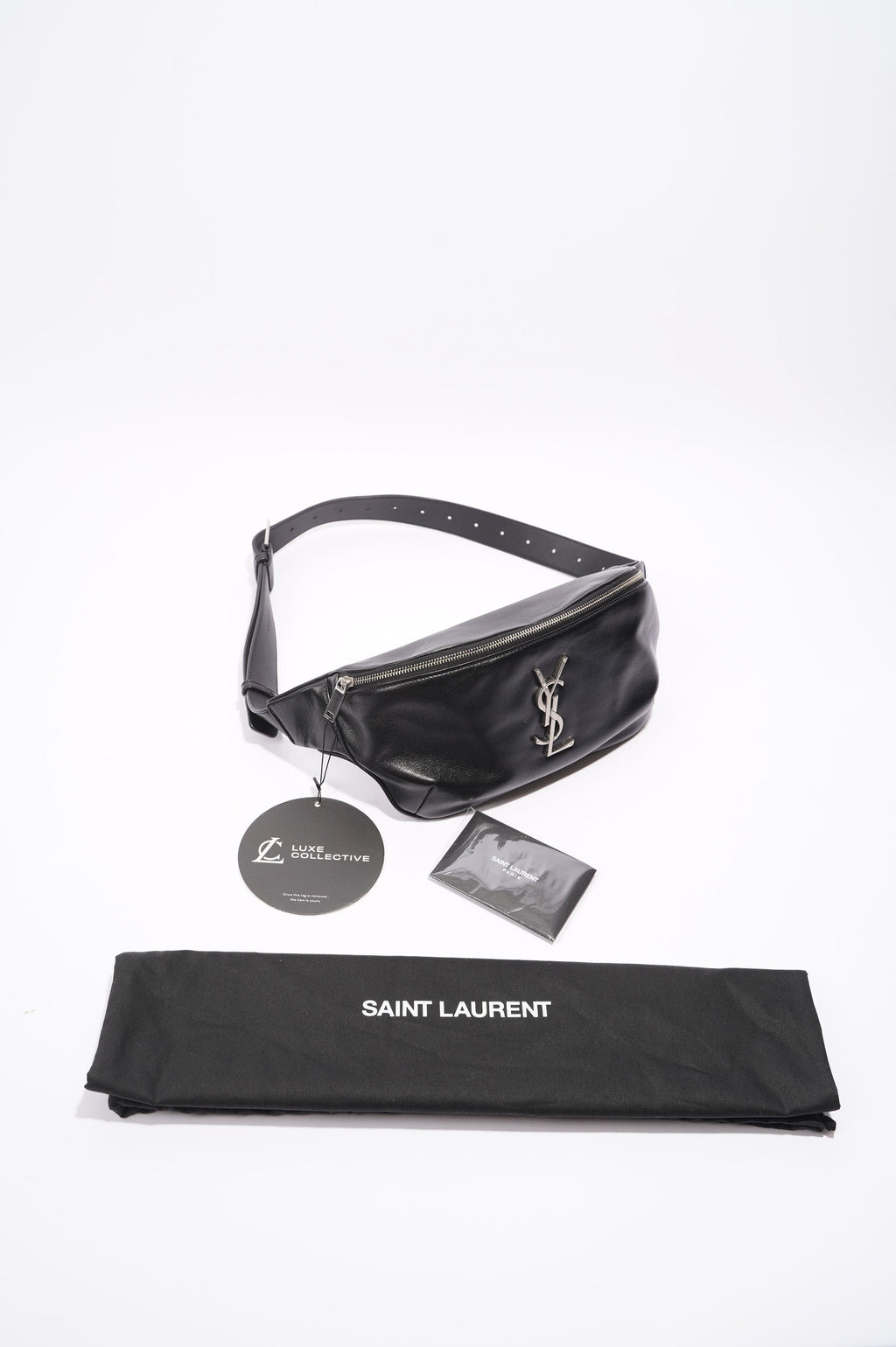 Saint Laurent Womens Belt Bag Black Leather