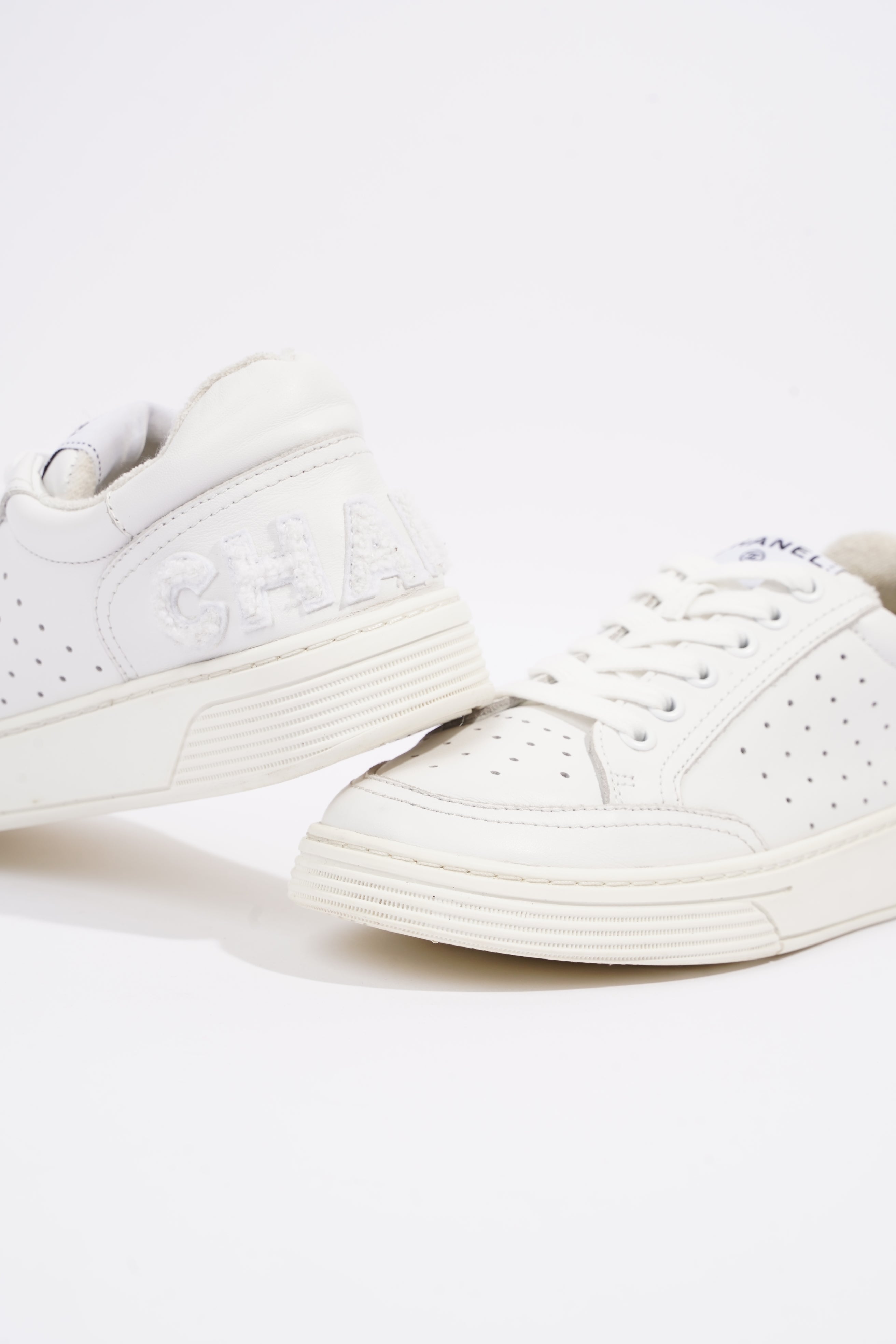 Chanel Womens Logo Runners White EU 38 / UK 5