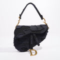 Christian Dior Womens Saddle Camouflage Bag Navy Canvas Medium