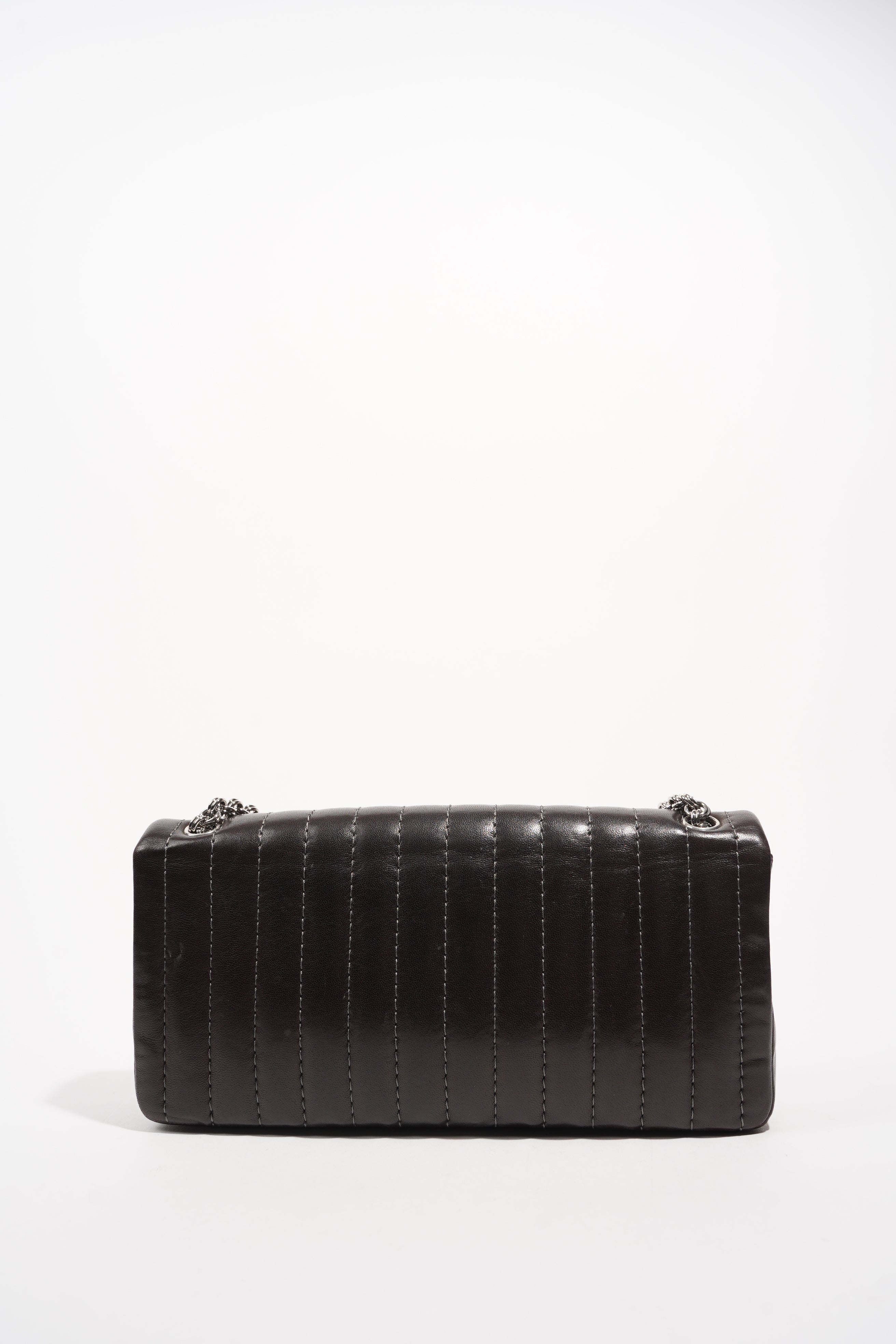 Chanel Womens Mademoiselle East West Bag Dark Brown