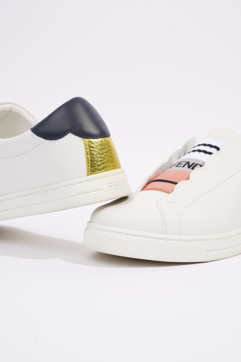 Fendi Womens Leather Sneakers White EU 39 / UK 6