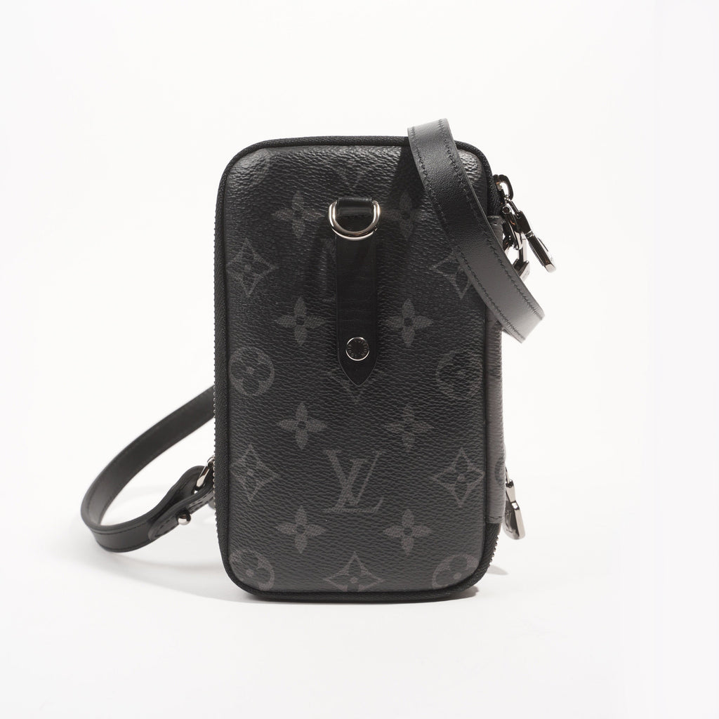 Louis Vuitton Womens Phone Pouch Monogram Eclipse Crossbody Bag
