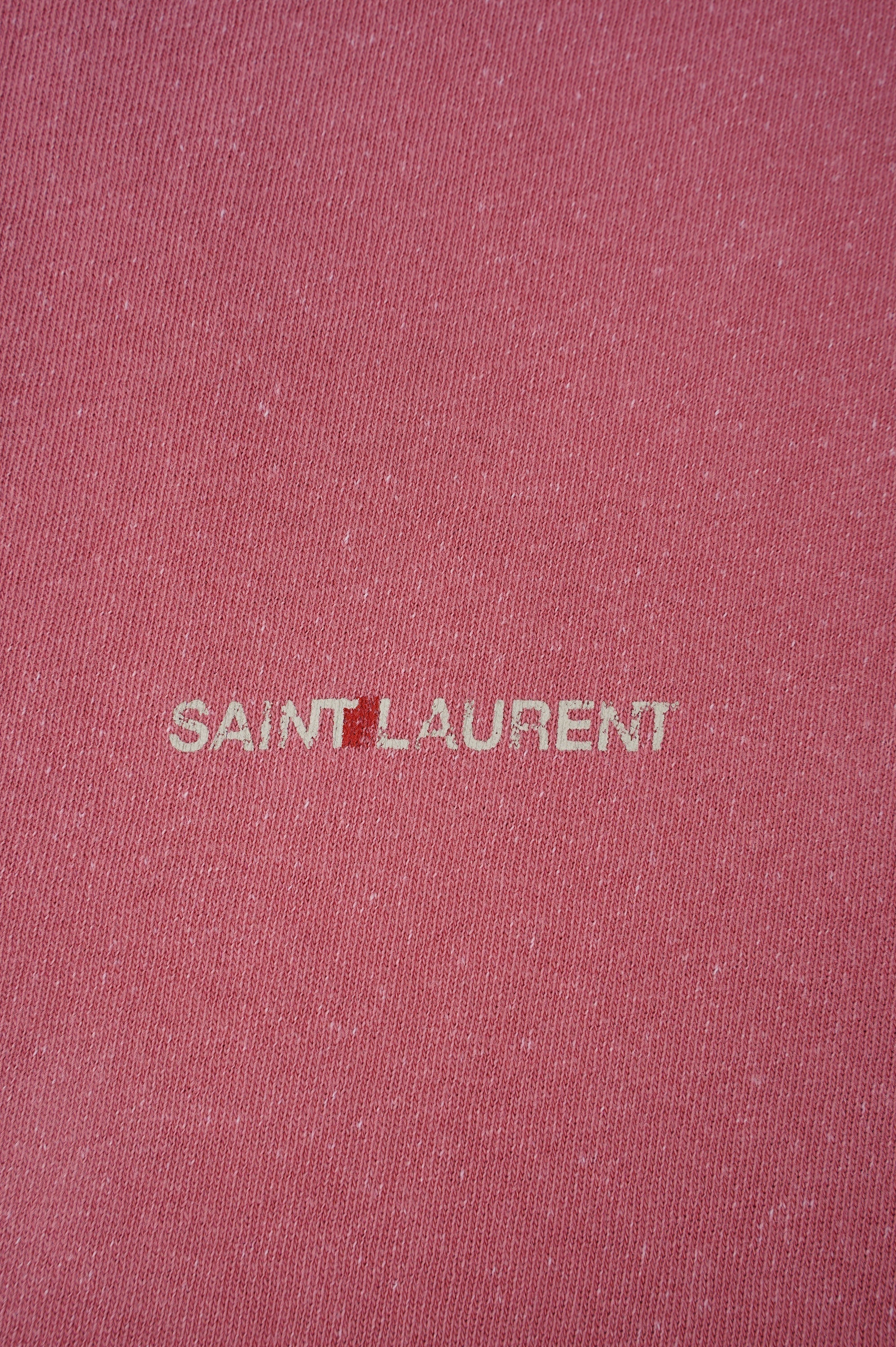 Saint Laurent Womens Logo Destroyed T-shirt UK S