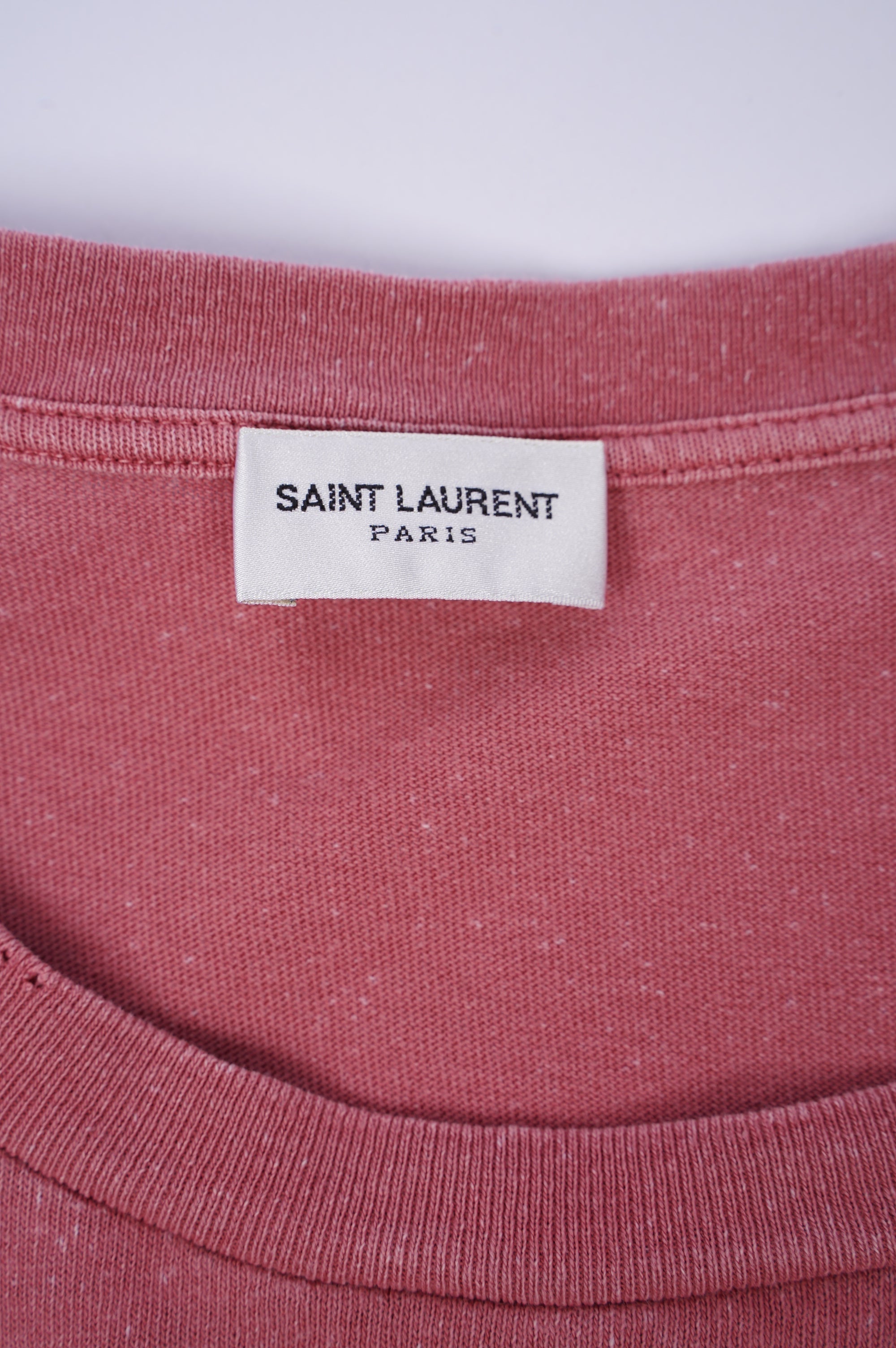 Saint Laurent Womens Logo Destroyed T-shirt UK S