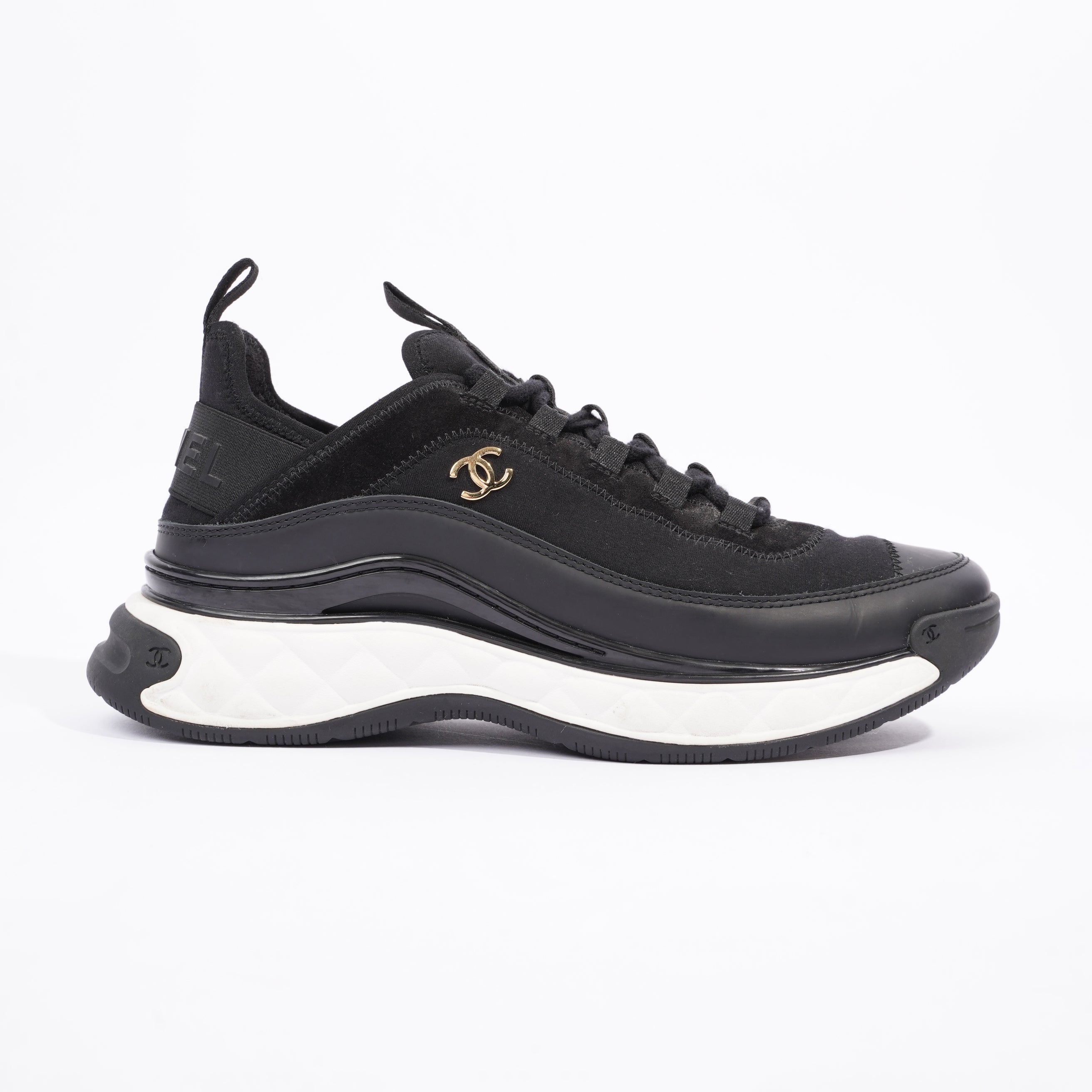 Chanel Womens CC Logo Runners Black EU 39.5 / UK 6.5