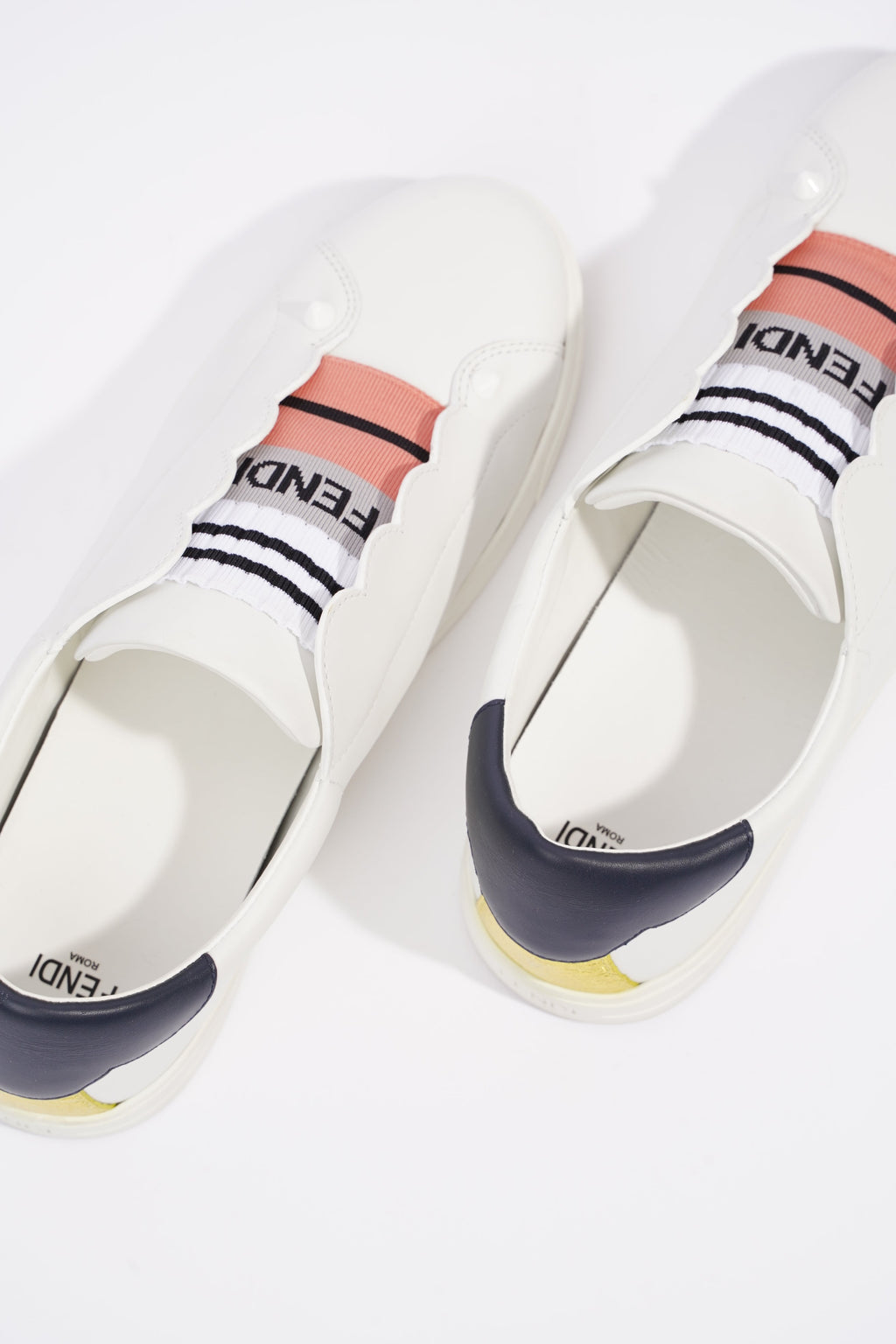 Fendi Womens Leather Sneakers White EU 39 / UK 6