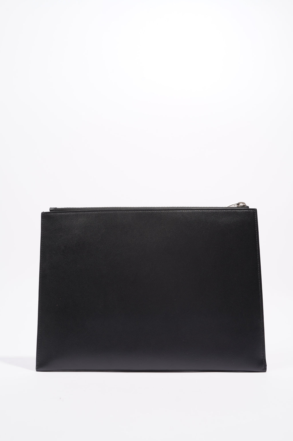 Saint Laurent Womens Zip Pouch Black Leather