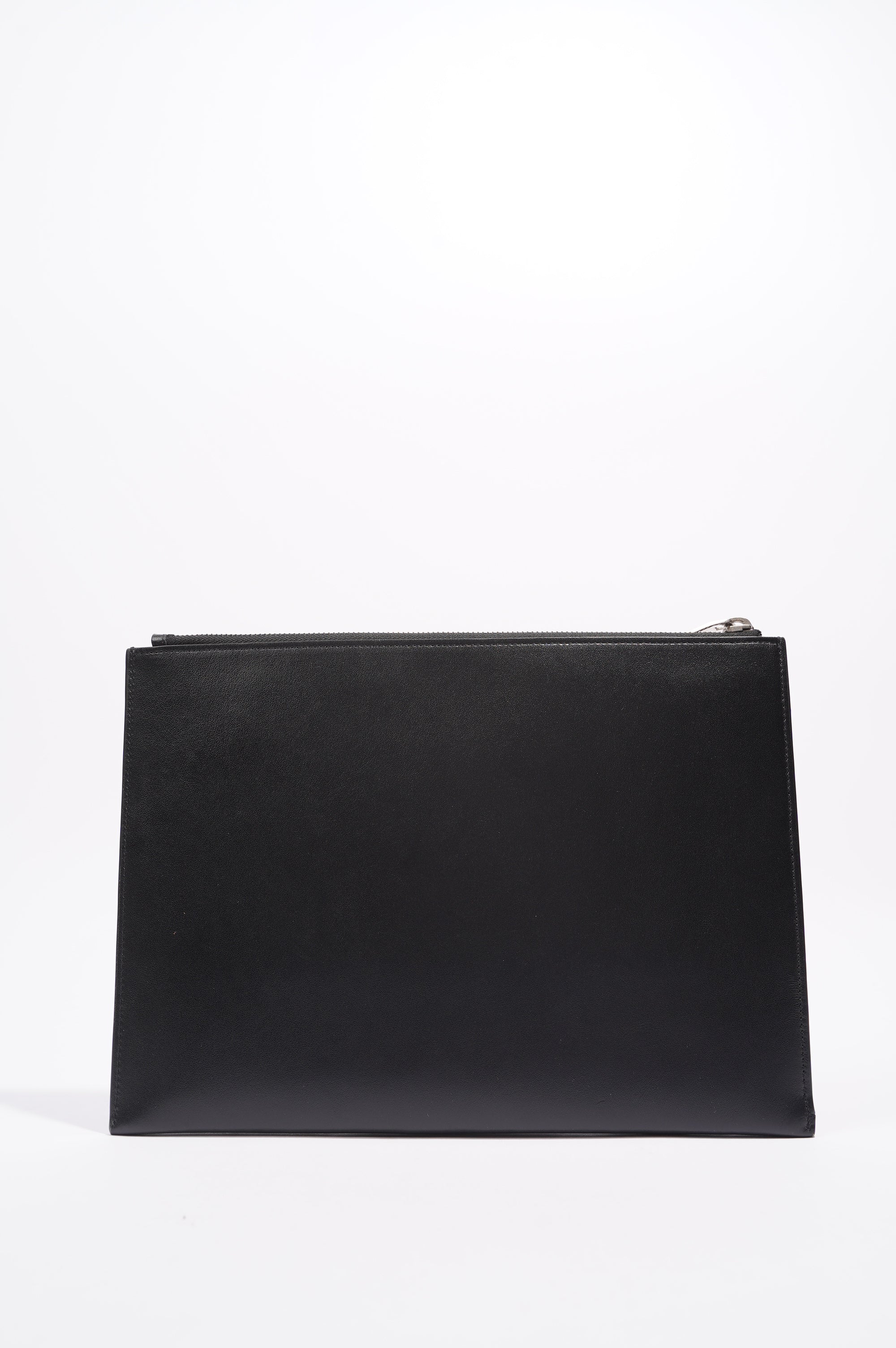 Saint Laurent Womens Zip Pouch Black Leather