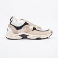 Chanel Womens CC Logo Knit Runners Beige / White / Black EU 38.5 / UK 5.5