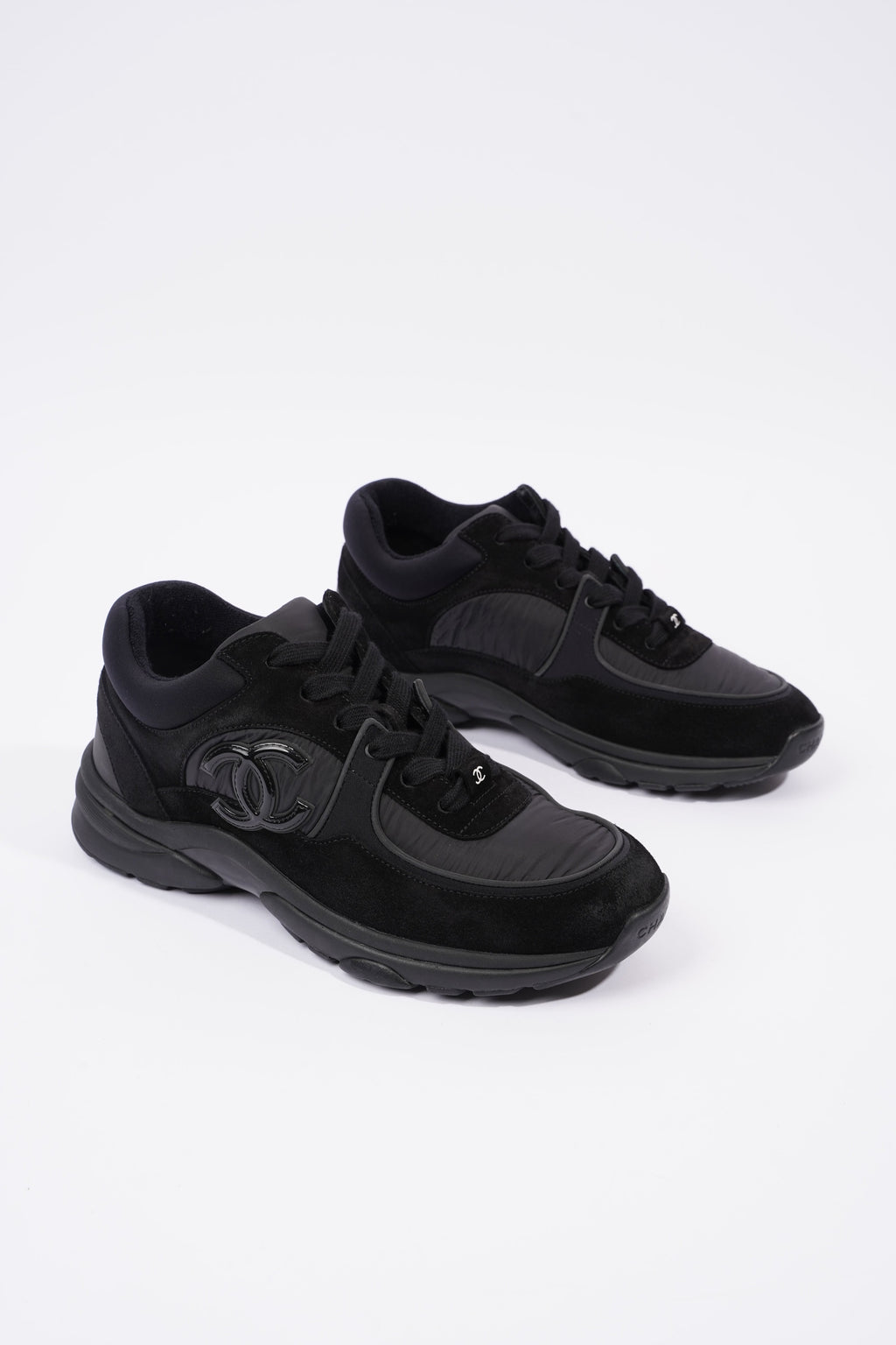 Chanel Interlocking CC Logo Black Nylon EU 37.5 UK 4.5