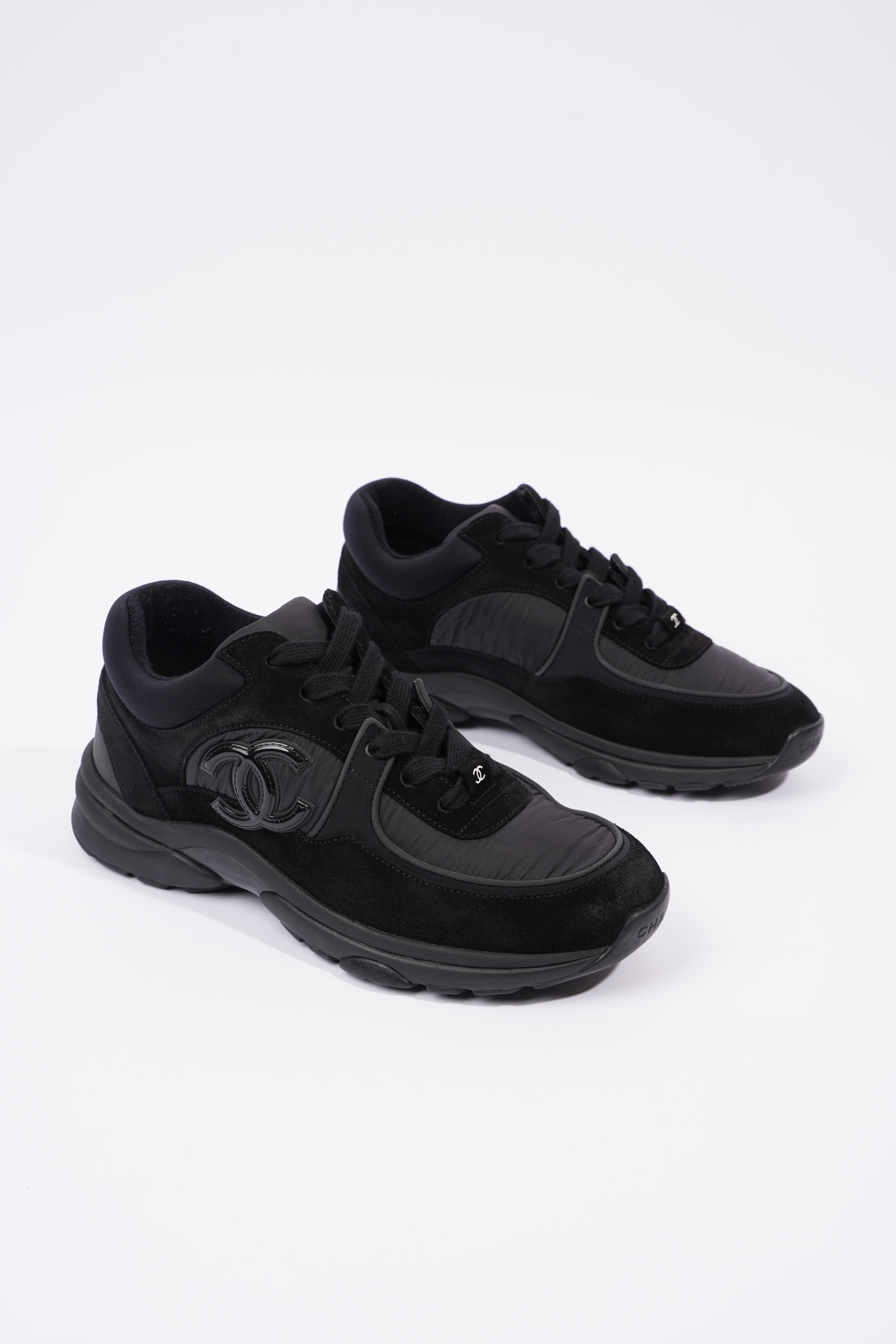 Chanel Interlocking CC Logo Black Nylon EU 37.5 UK 4.5