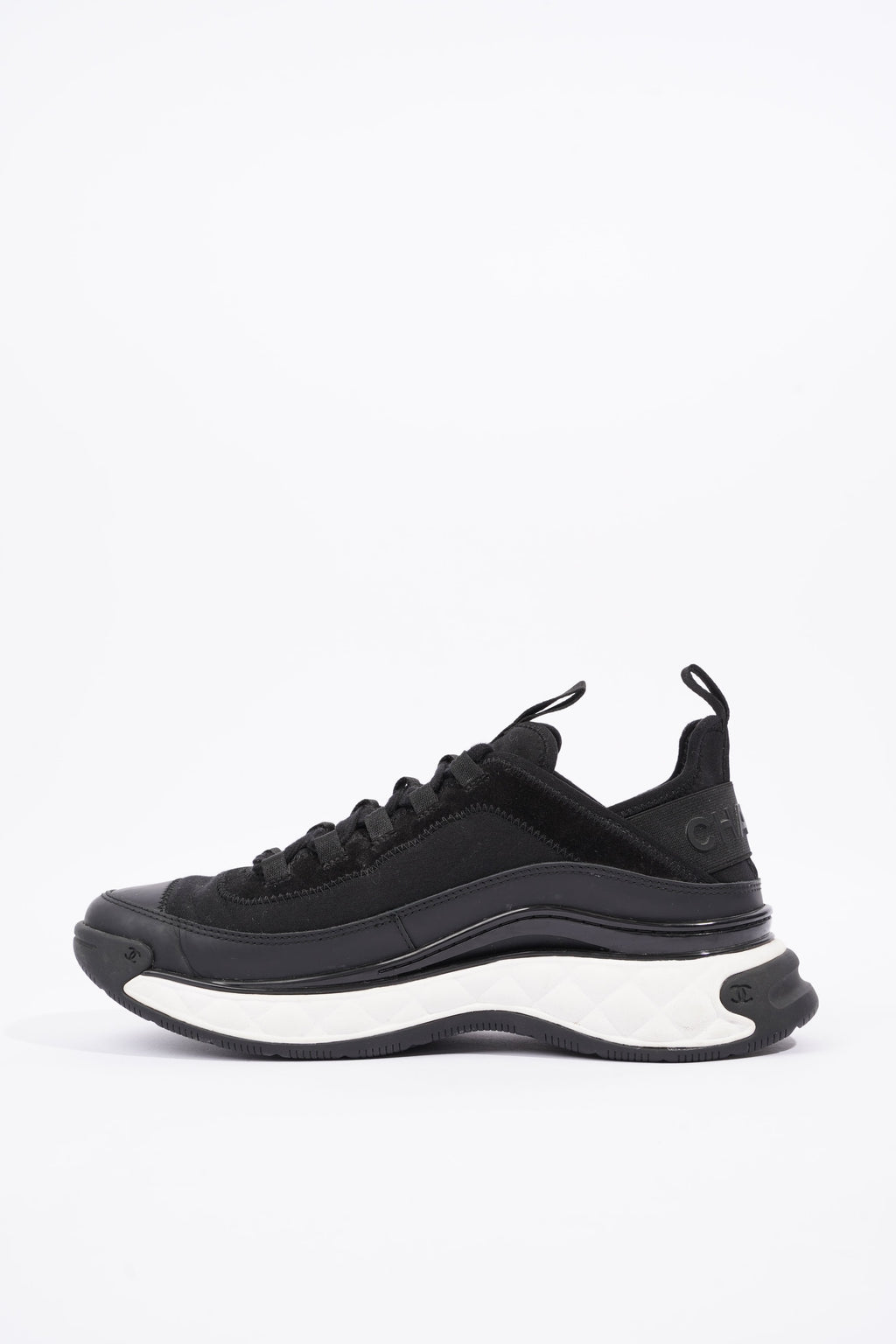 Chanel Womens CC Logo Runners Black EU 39.5 / UK 6.5