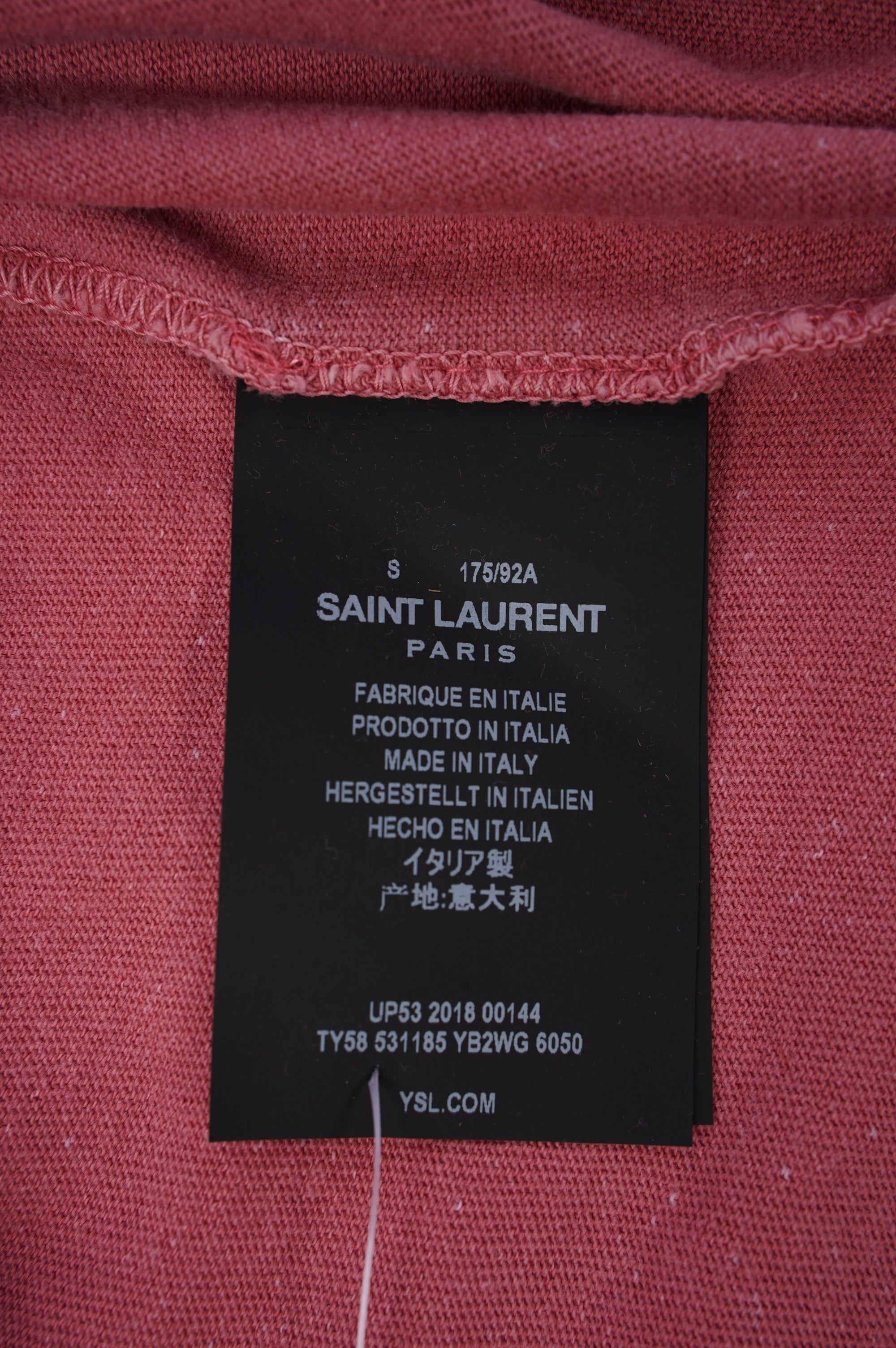 Saint Laurent Womens Logo Destroyed T-shirt UK S