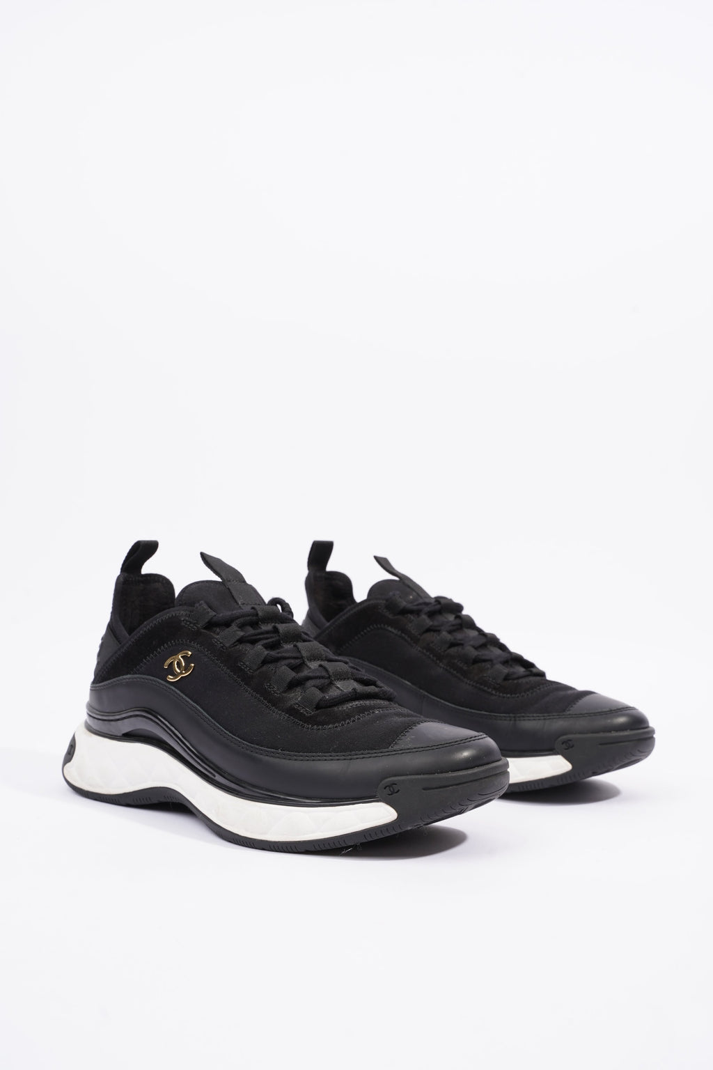 Chanel Womens CC Logo Runners Black EU 39.5 / UK 6.5