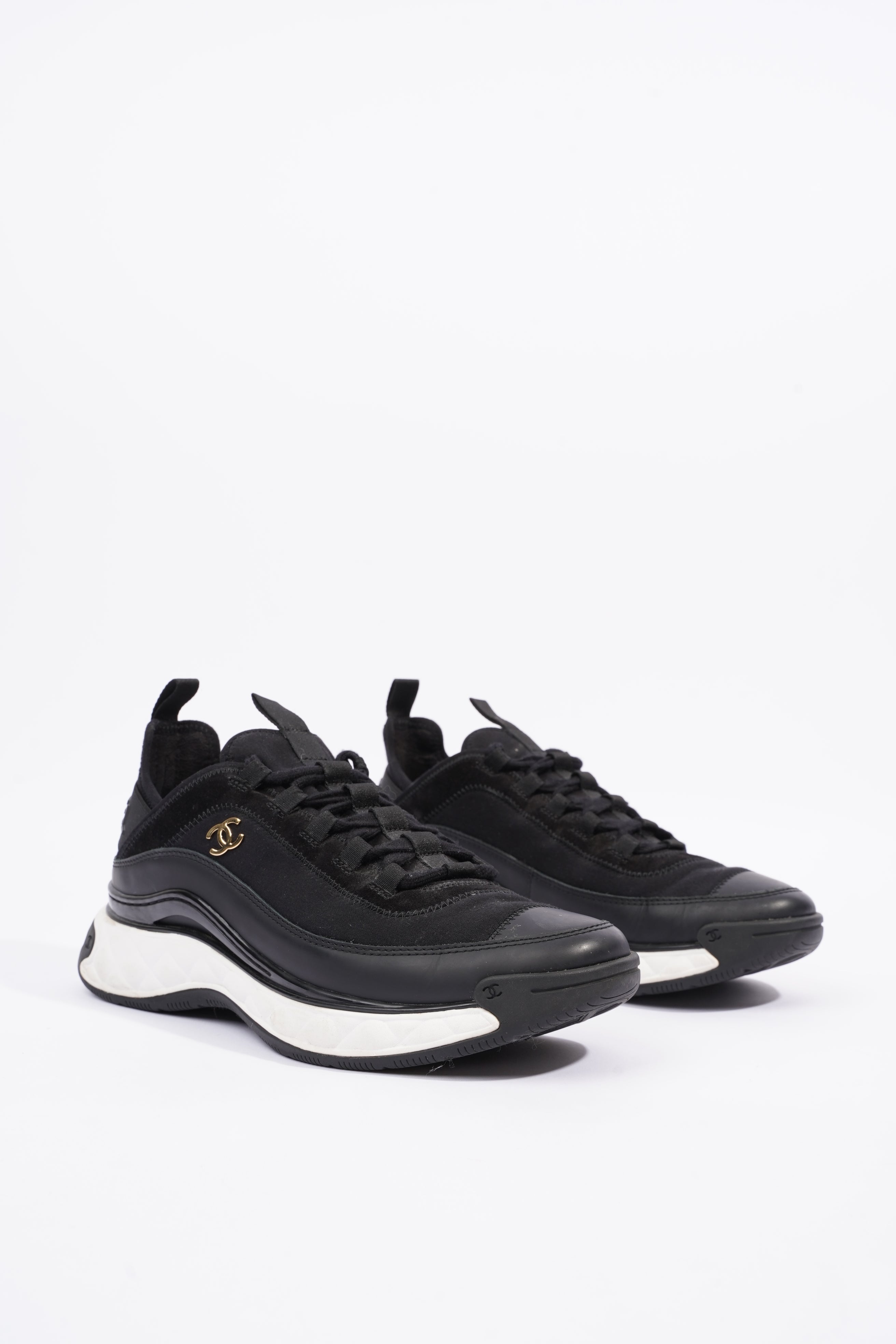 Chanel Womens CC Logo Runners Black EU 39.5 / UK 6.5