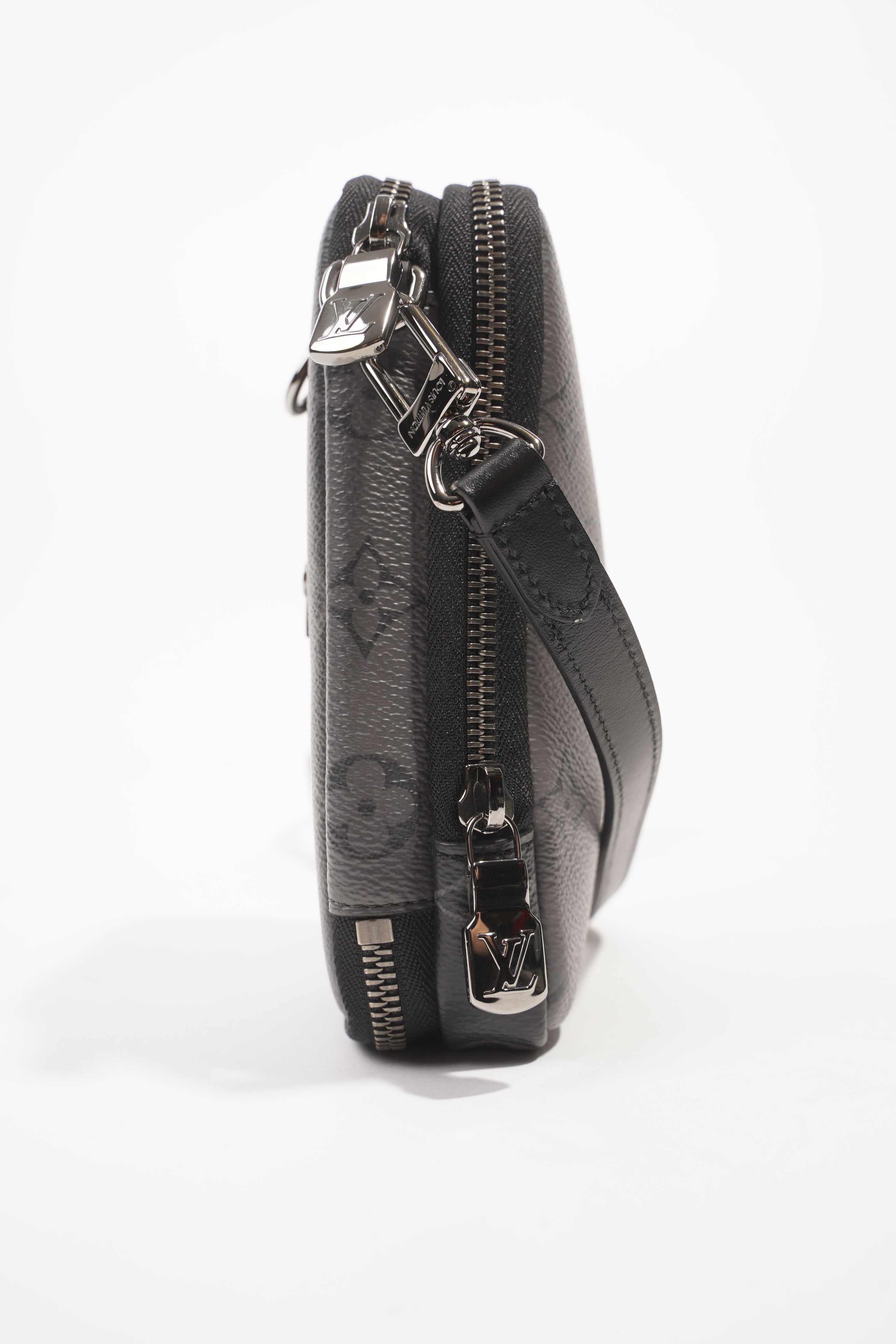 Louis Vuitton Womens Phone Pouch Monogram Eclipse Crossbody Bag